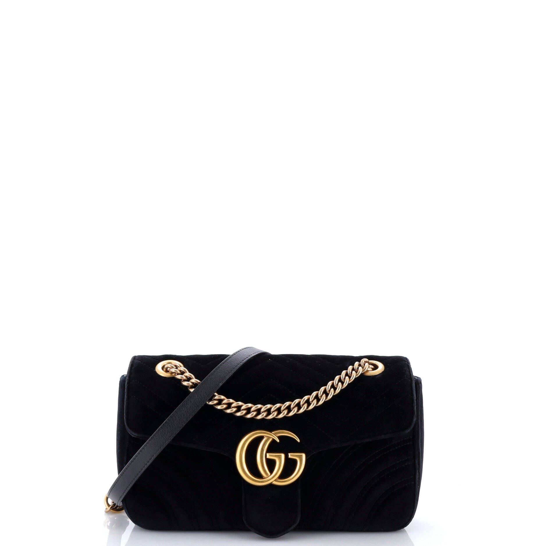 GG Marmont Flap Bag Matelasse Velvet Small