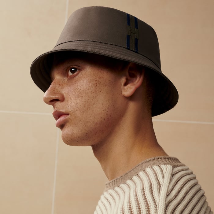 Hermès Fred H Stripe 버킷 햇 실렉스 | BagUSeek