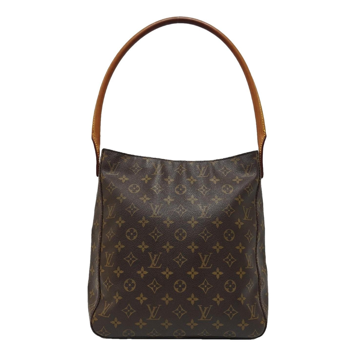 Looping leather handbag