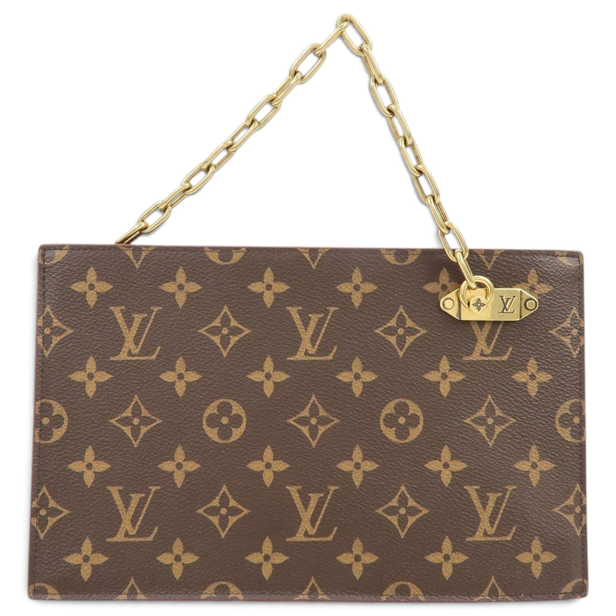Leather clutch bag