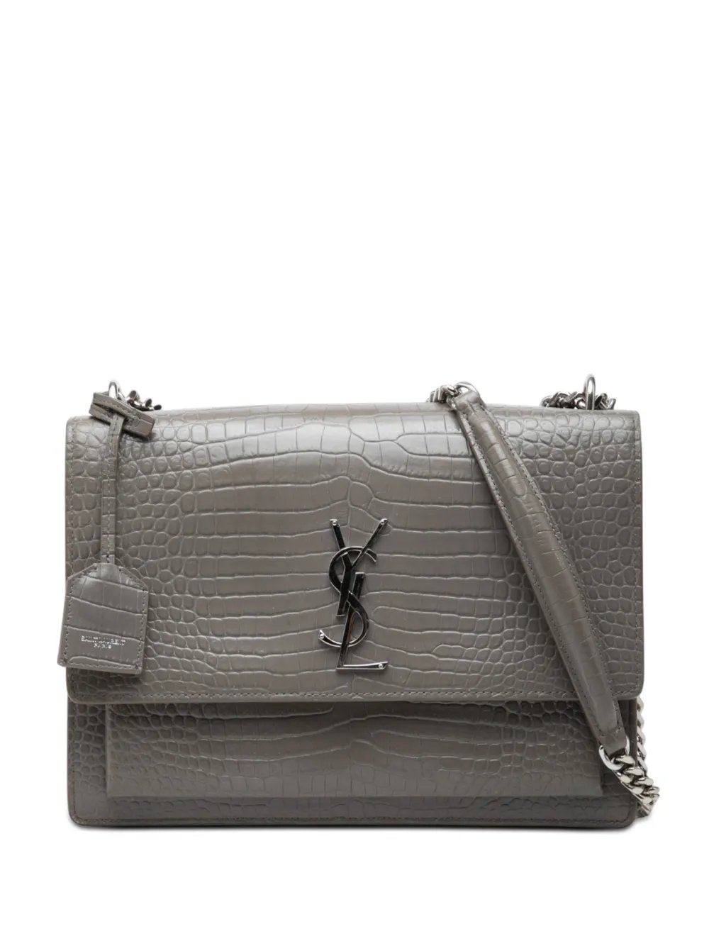 2018 Large Croc Embossed Leather Monogram Sunset crossbody bag