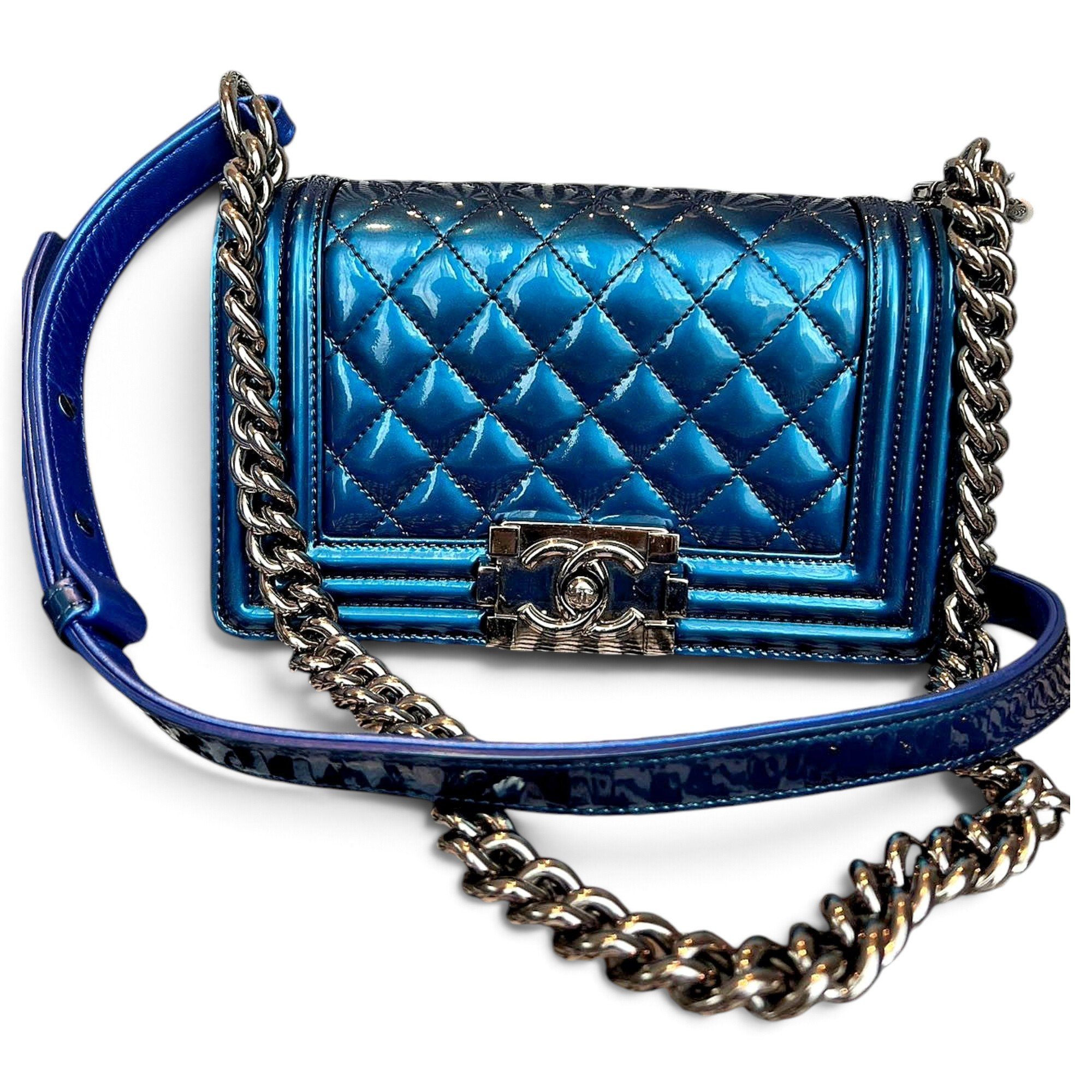 Boy patent leather crossbody bag