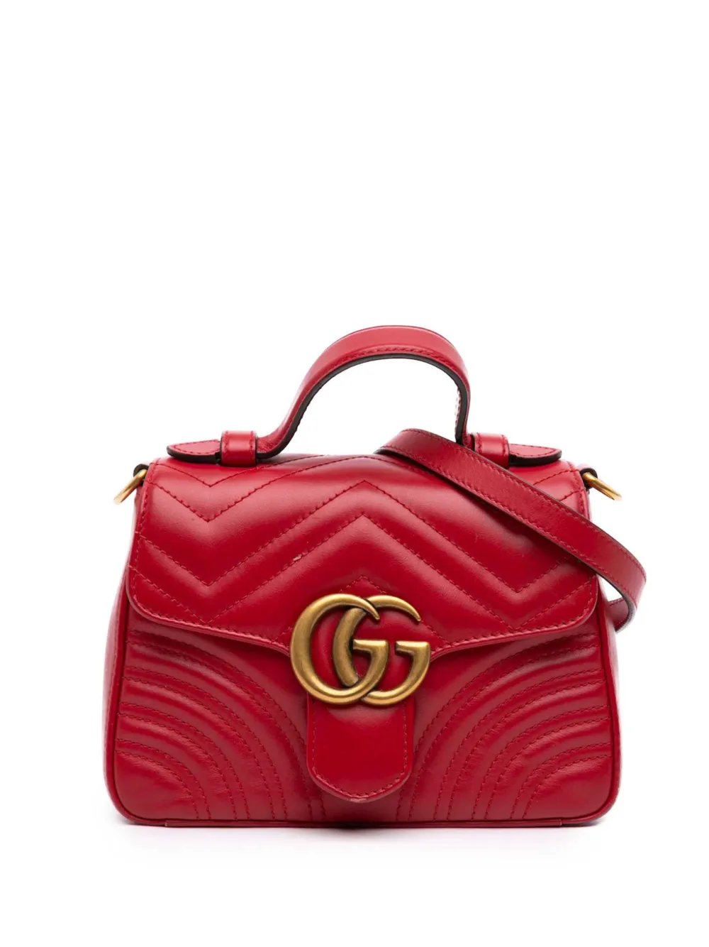 2016-2026 Mini GG Marmont Matelasse Leather Top Handle Bag satchel