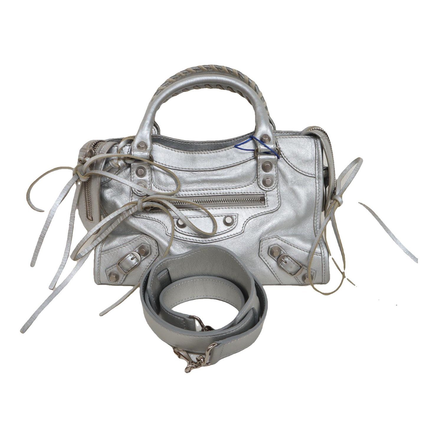 City leather handbag