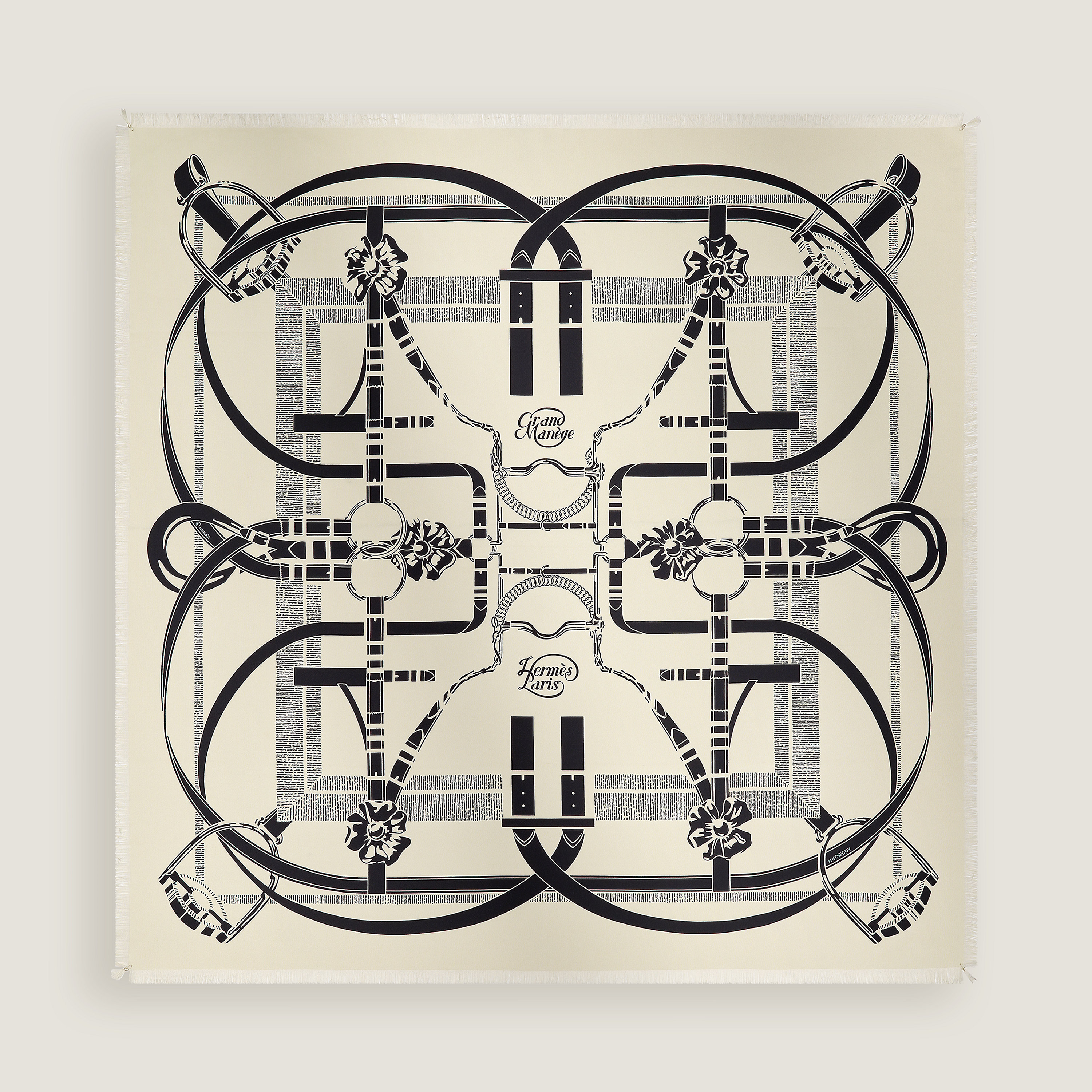 Grand Manege fringed scarf 80