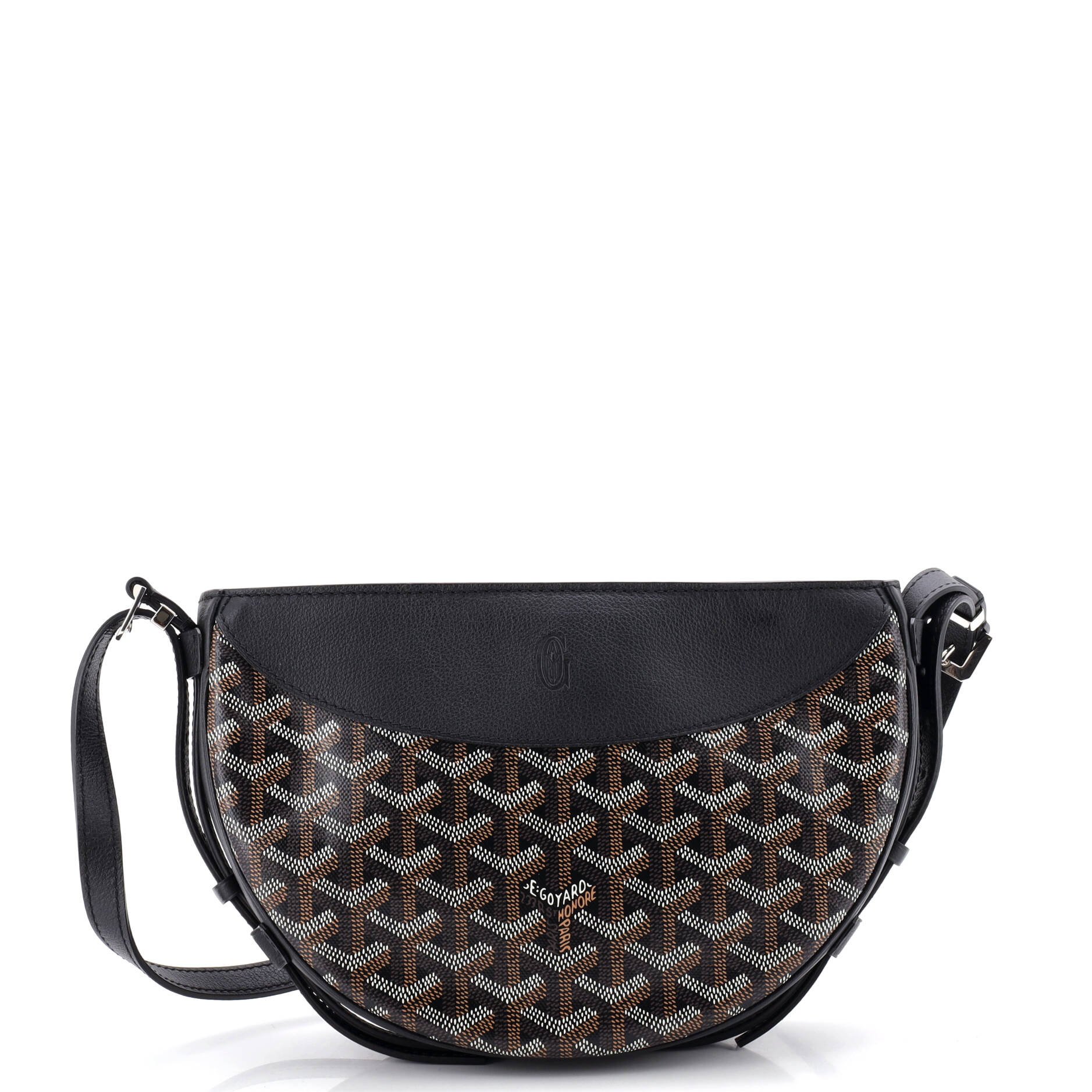 Hirondelle Shoulder Bag Coated Canvas and Leather