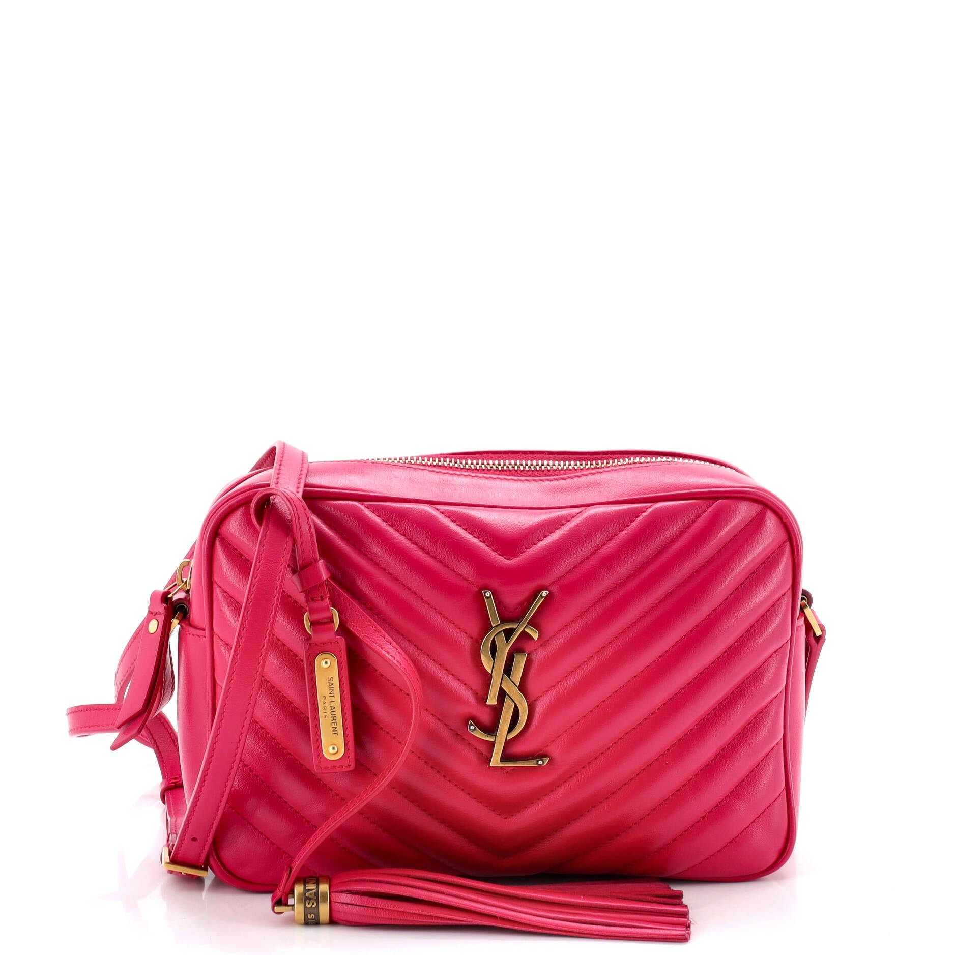Lou Camera Bag Matelasse Chevron Leather Small