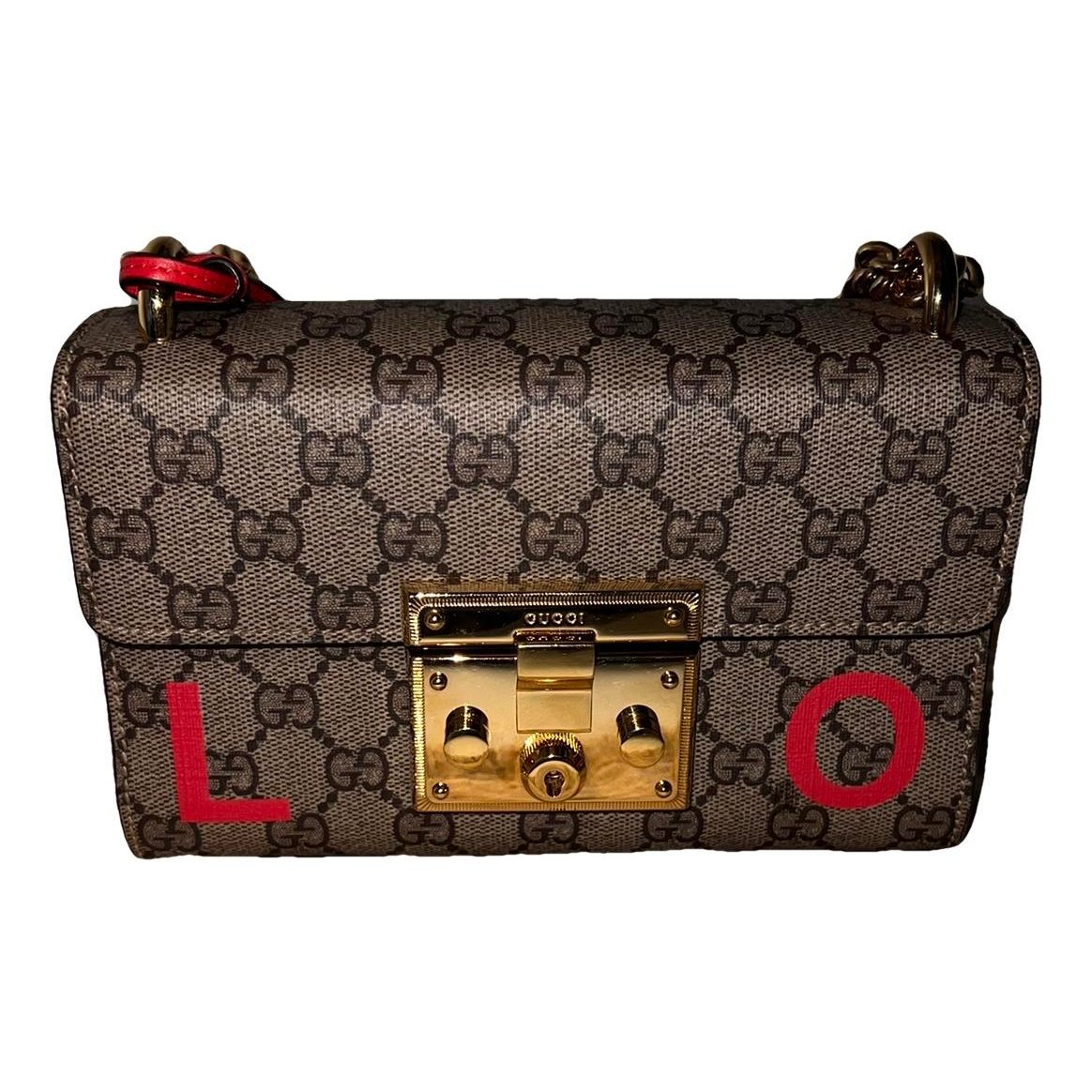Padlock leather handbag