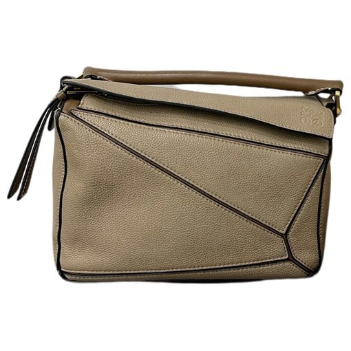 Puzzle leather handbag