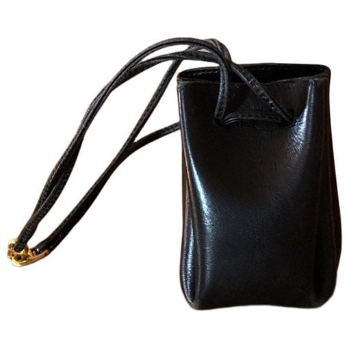 Leather clutch bag