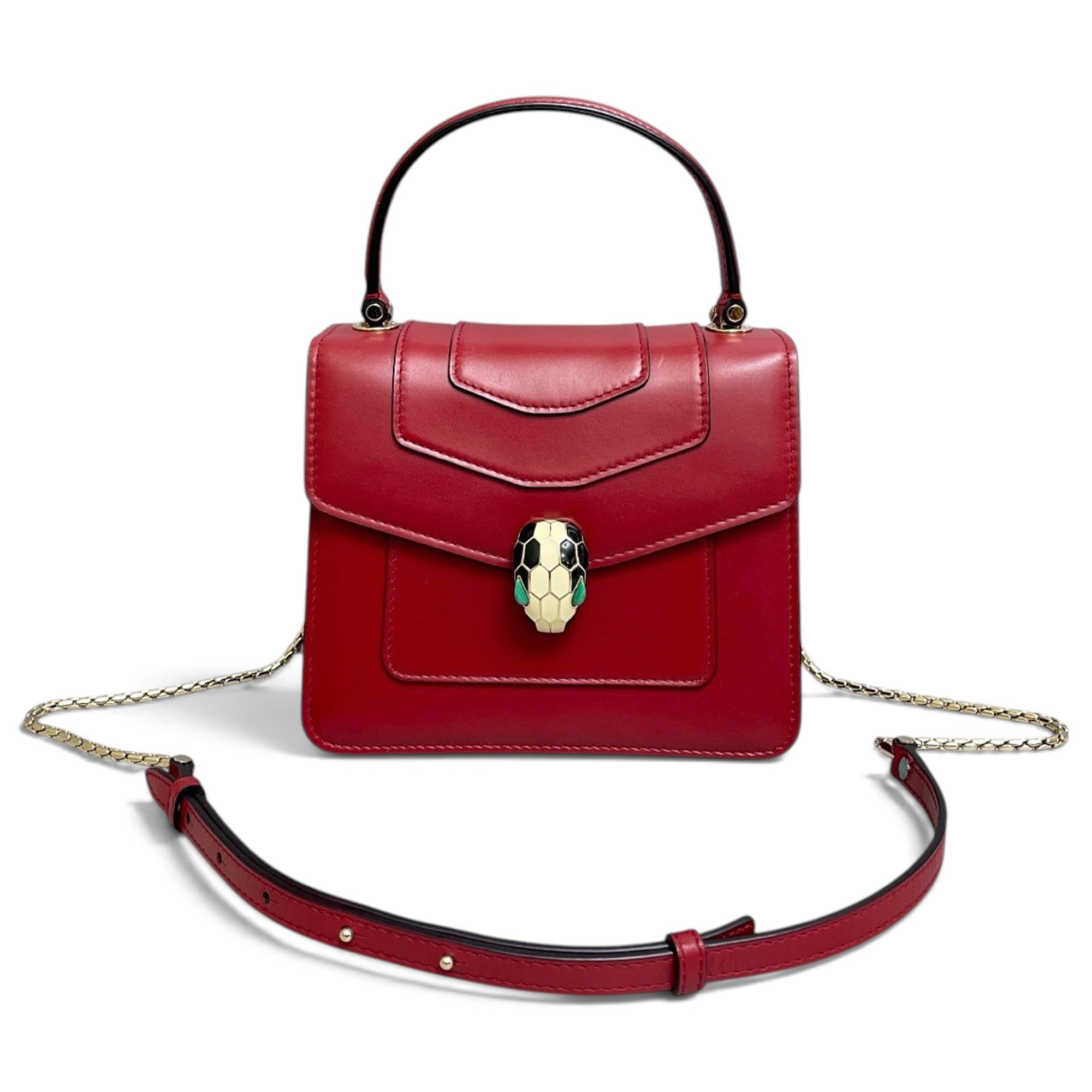Serpenti leather handbag