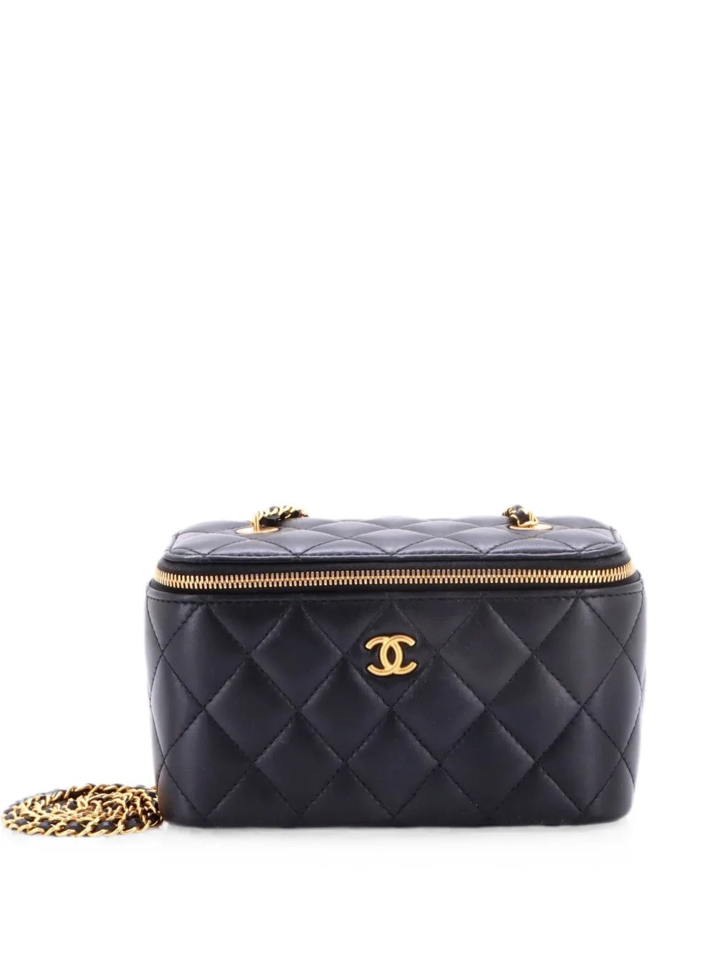 Coco de Toi Heart Vanity Case with Chain Quilted Lambskin Small crossbody bag
