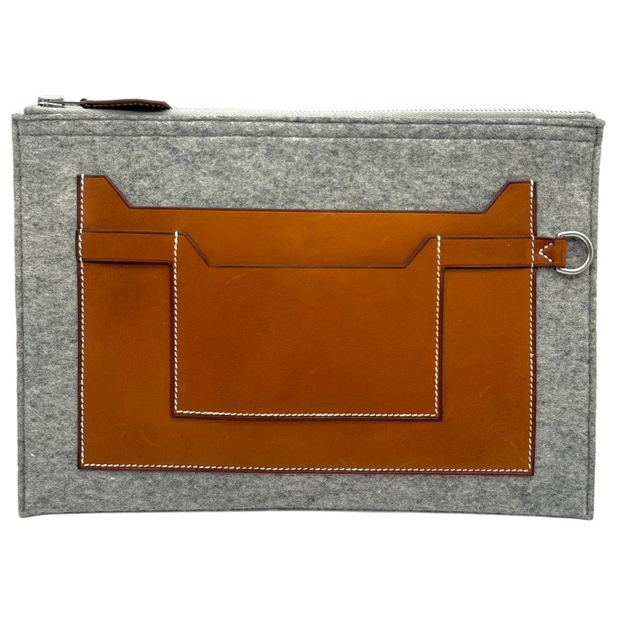 Leather clutch bag
