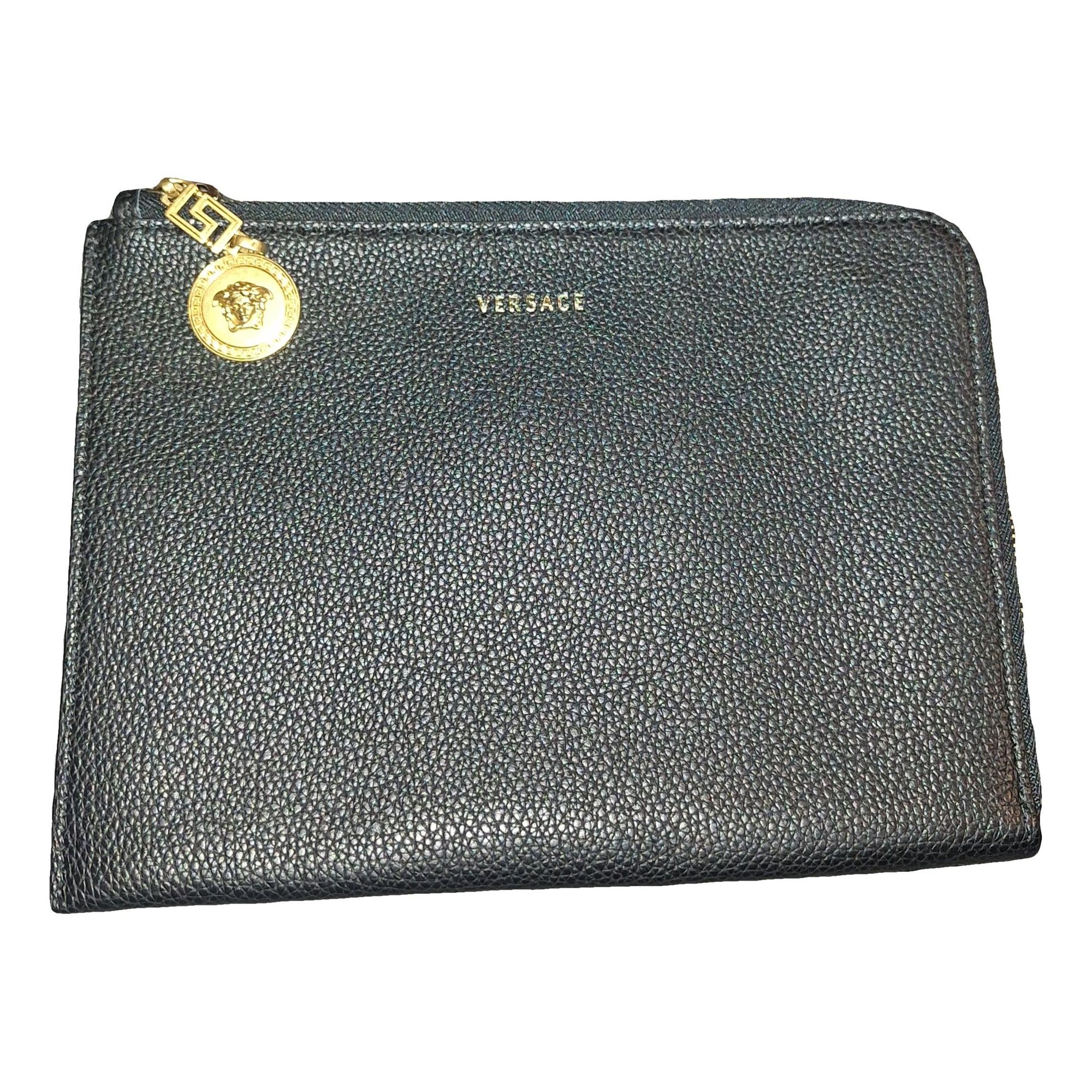 Leather clutch bag