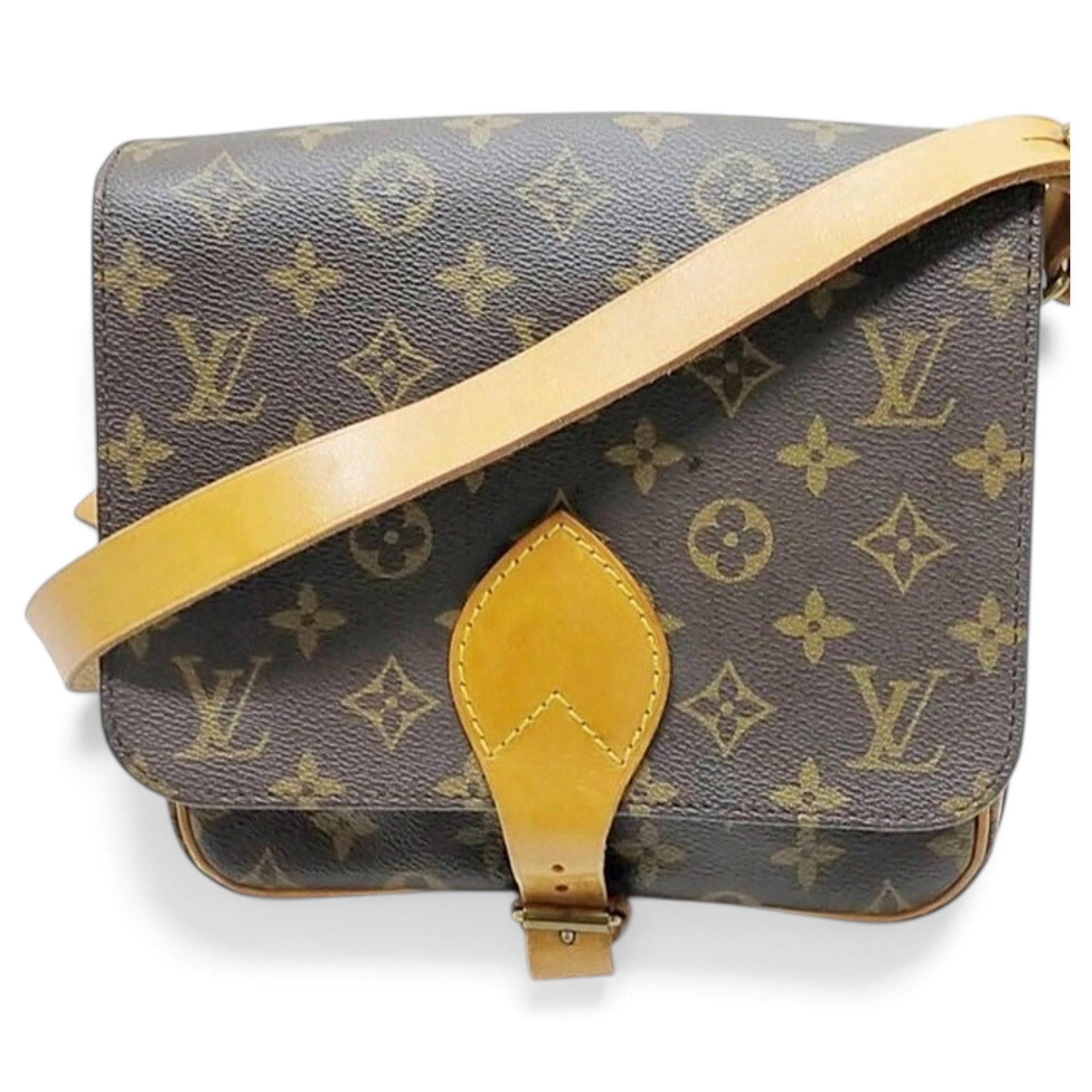 Cartouchière leather crossbody bag