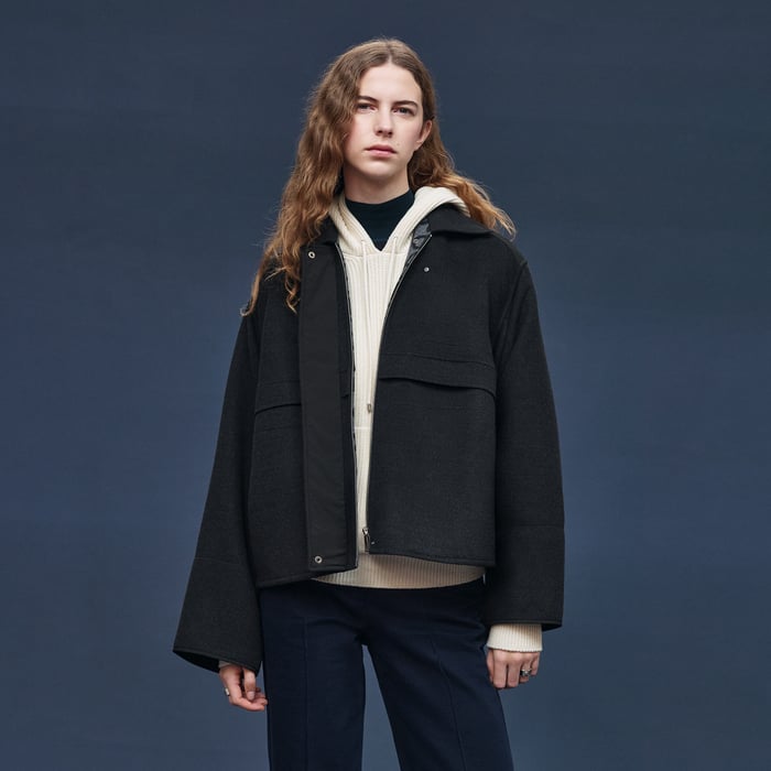 Gris Obscur "Chaine d'Ancre" Short Coat