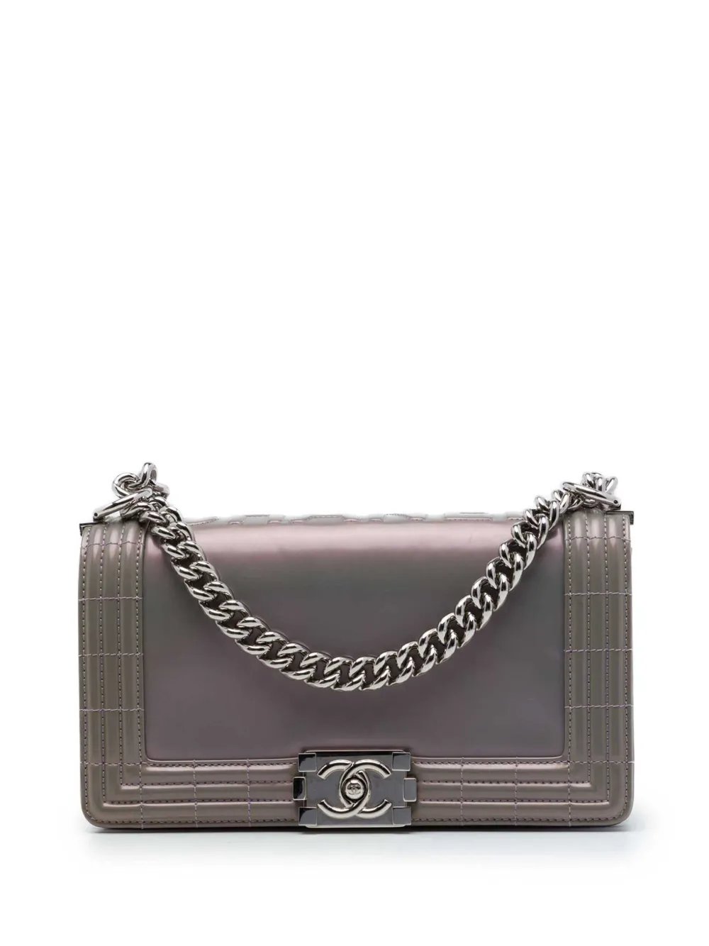 2012 Old Medium Iridescent Patent Boy Reverso Flap crossbody bag