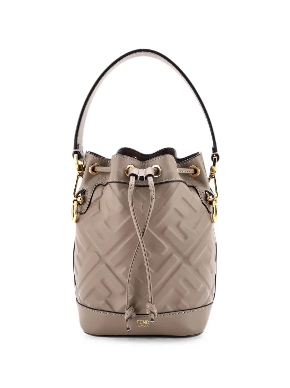 Mon Tresor Zucca Embossed Leather Mini bucket bag