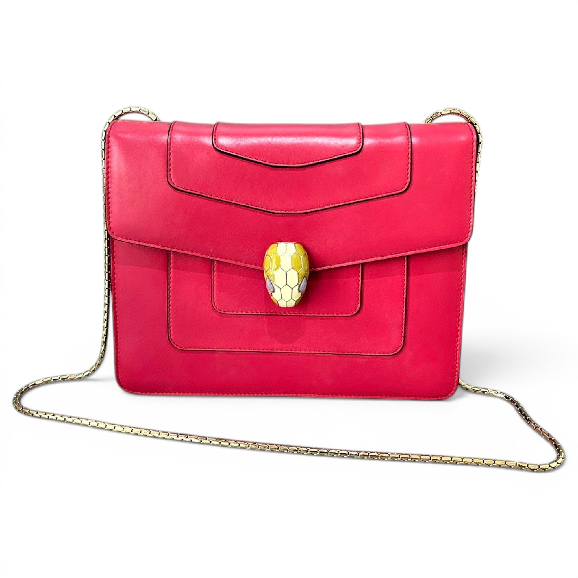 Serpenti leather handbag