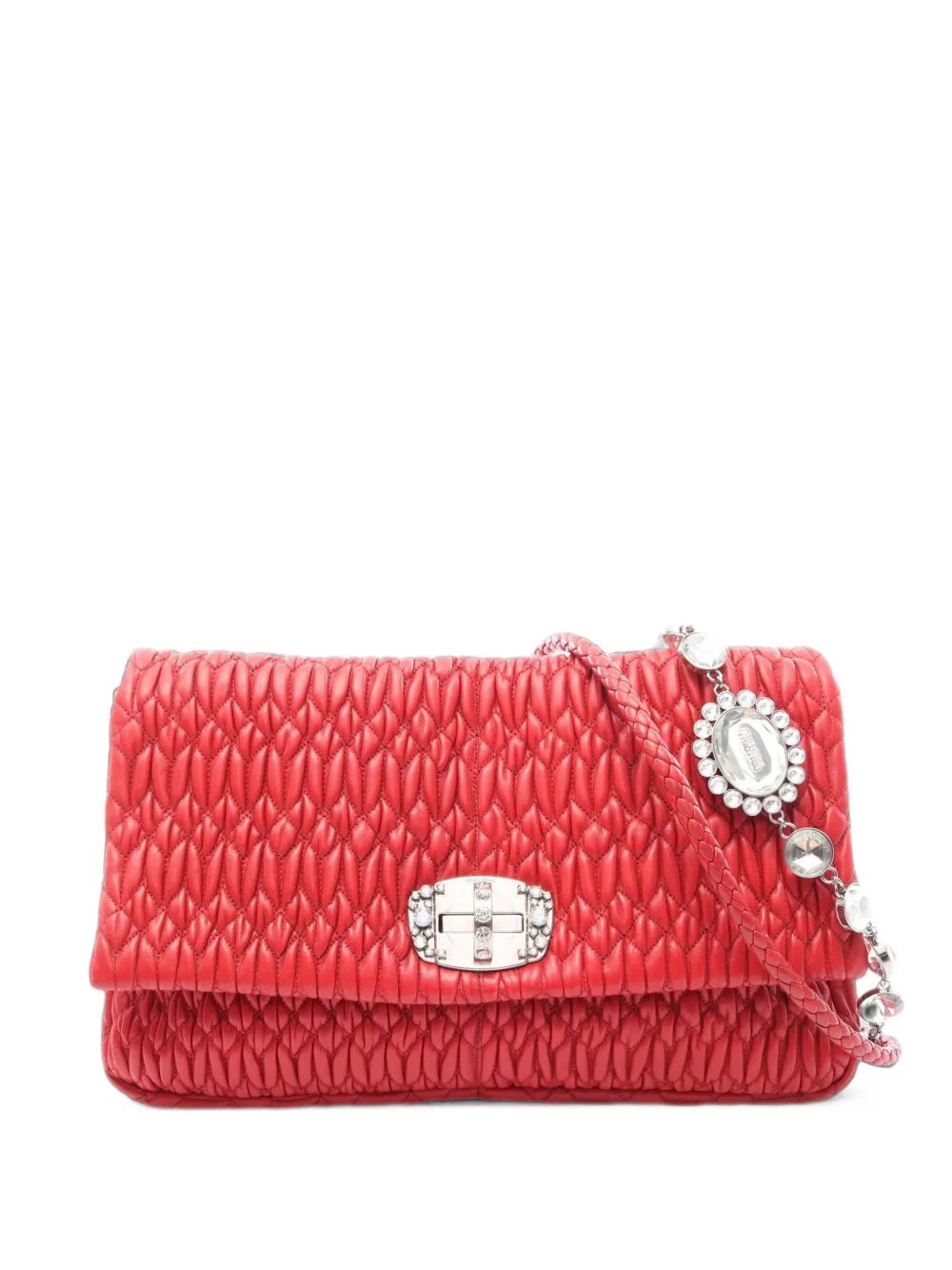 Miu Miu 2010s Nappa Crystal Matelassé shoulder bag