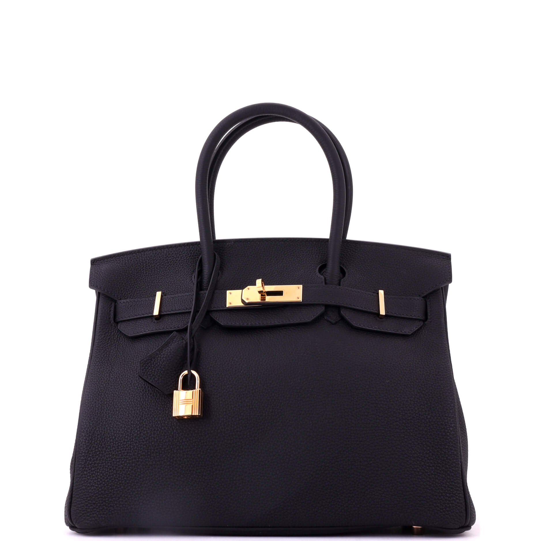 Birkin Handbag Noir Togo with Rose Gold Hardware 30