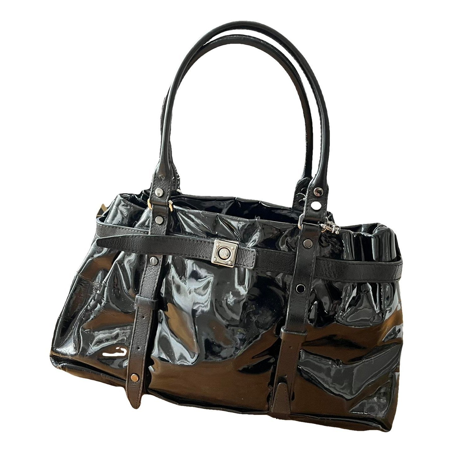 Patent leather handbag