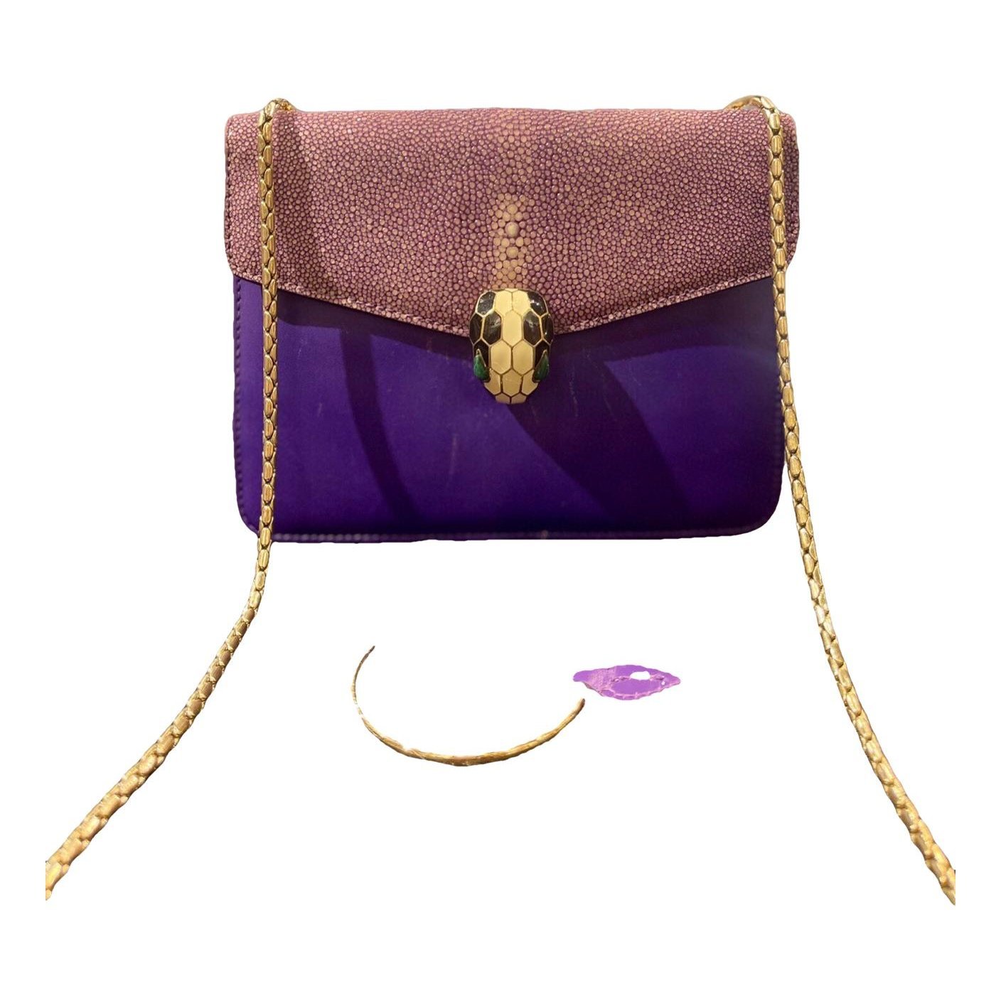 Serpenti leather handbag