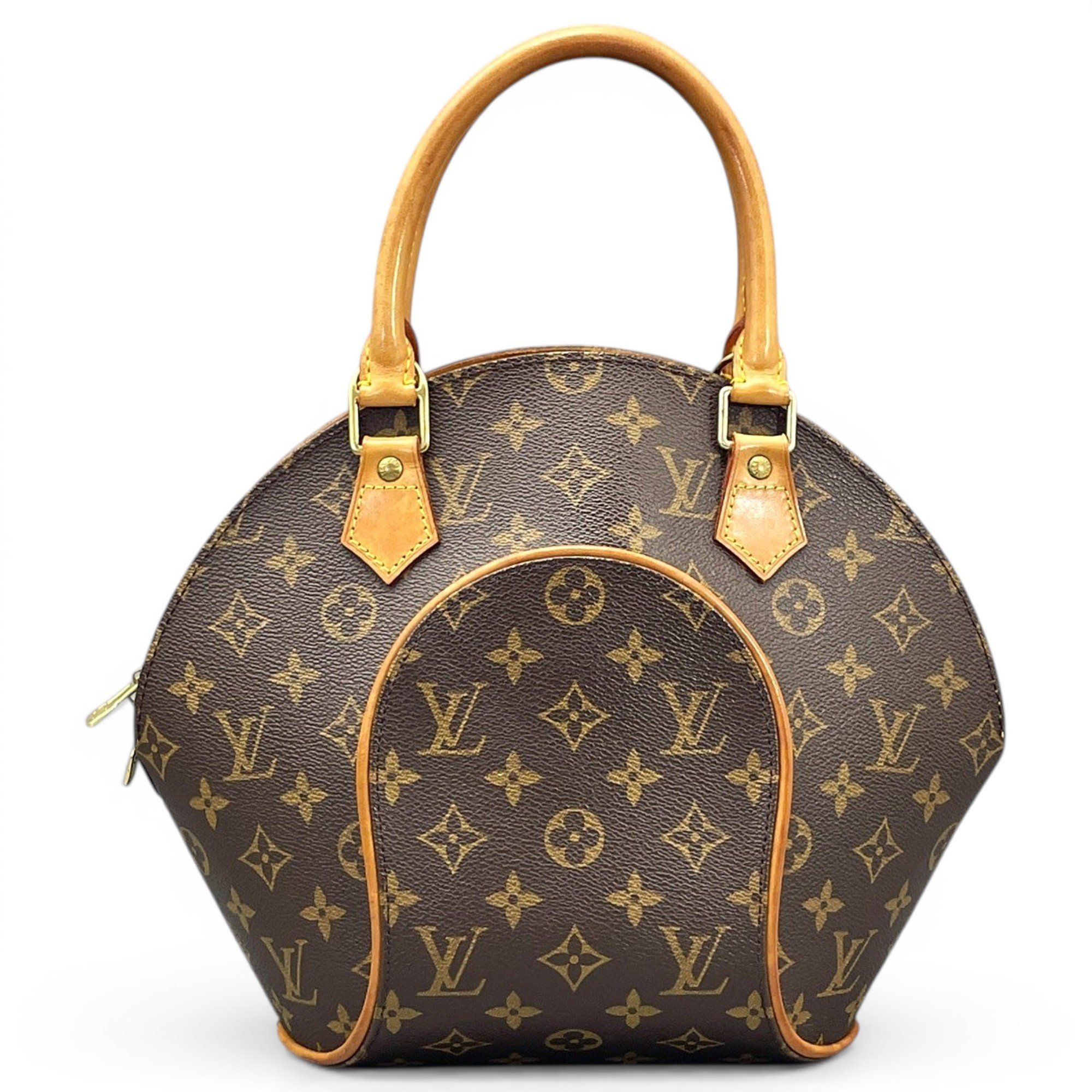 Ellipse leather handbag