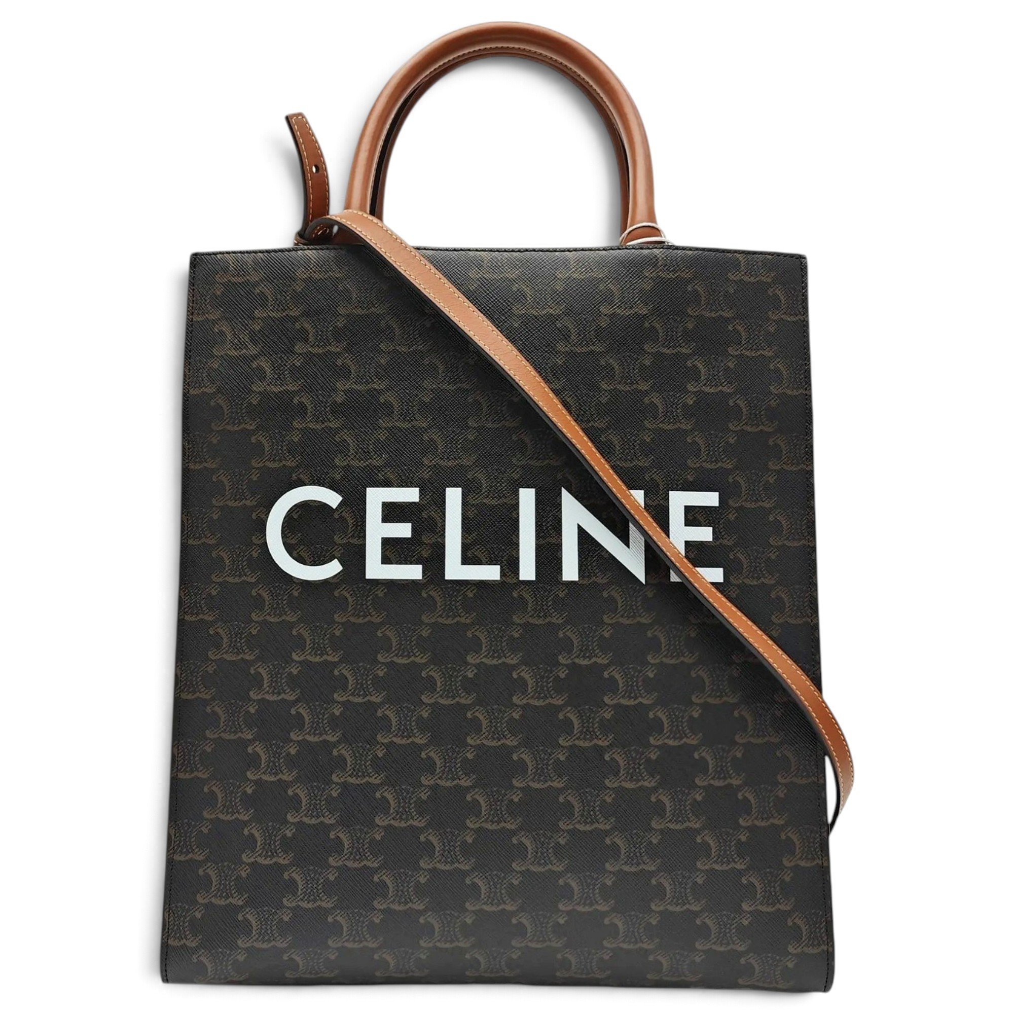 Cabas Vertical leather handbag