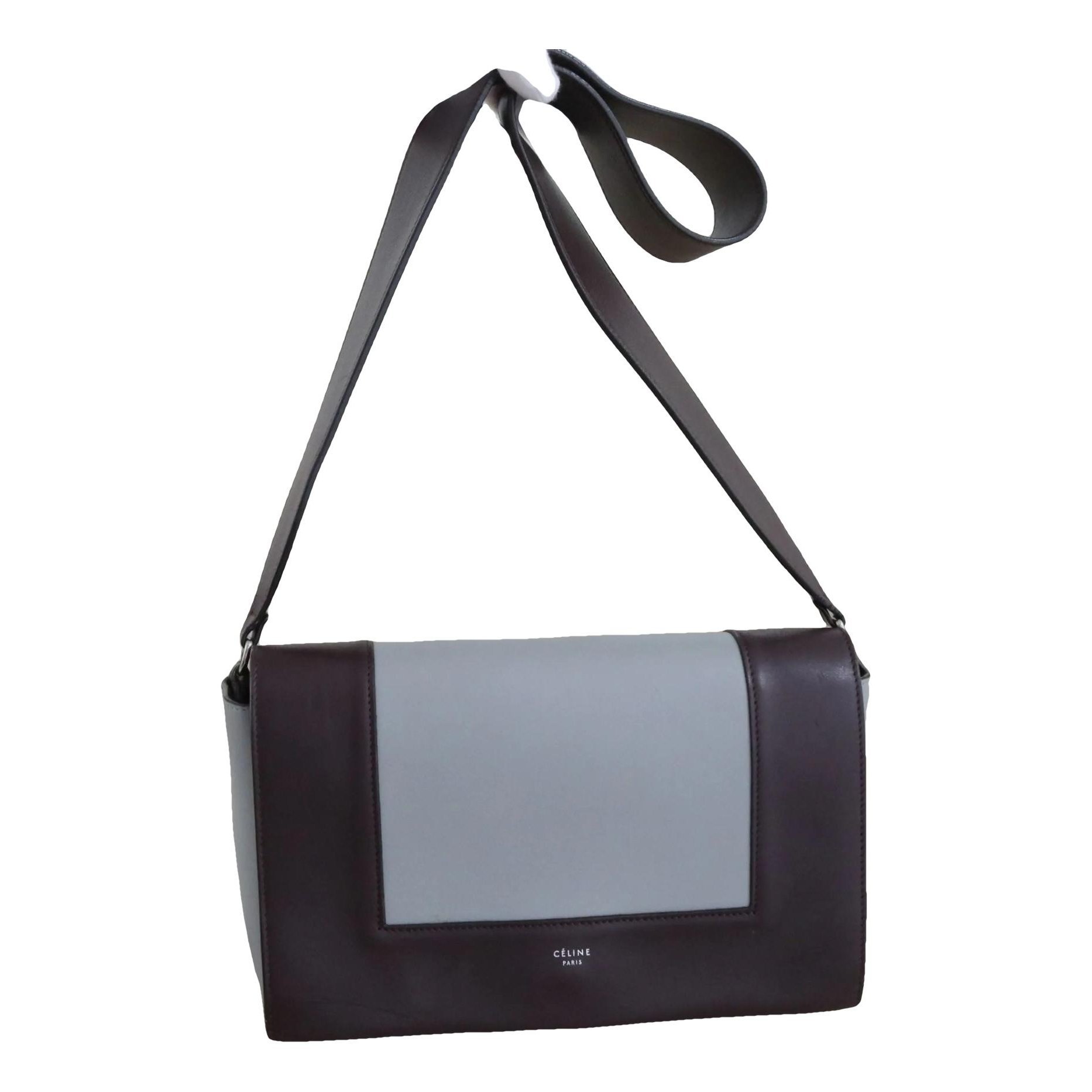 Frame leather handbag