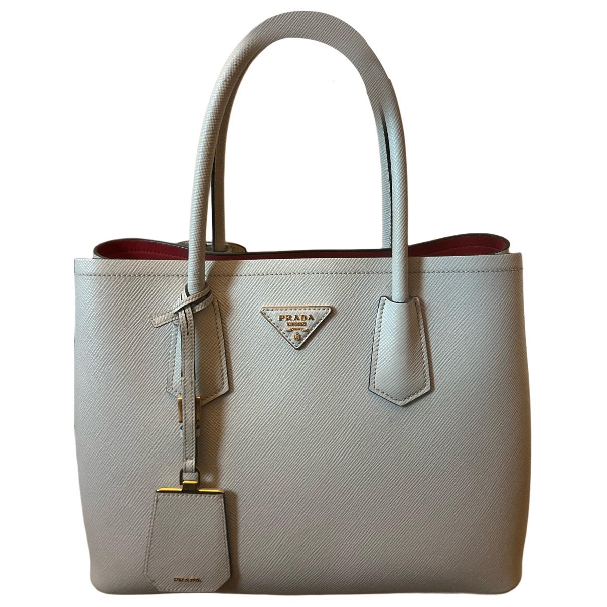 Double leather tote