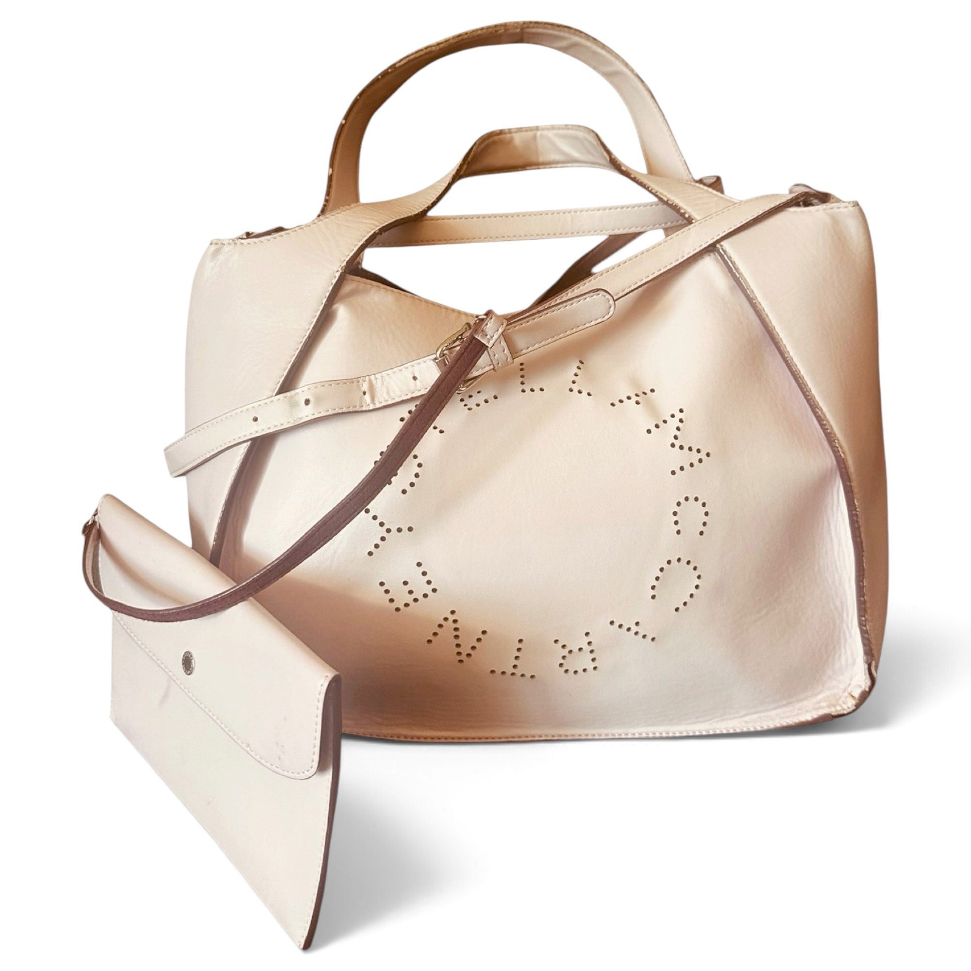 Logo vegan leather tote