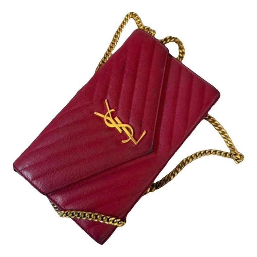 Leather clutch bag