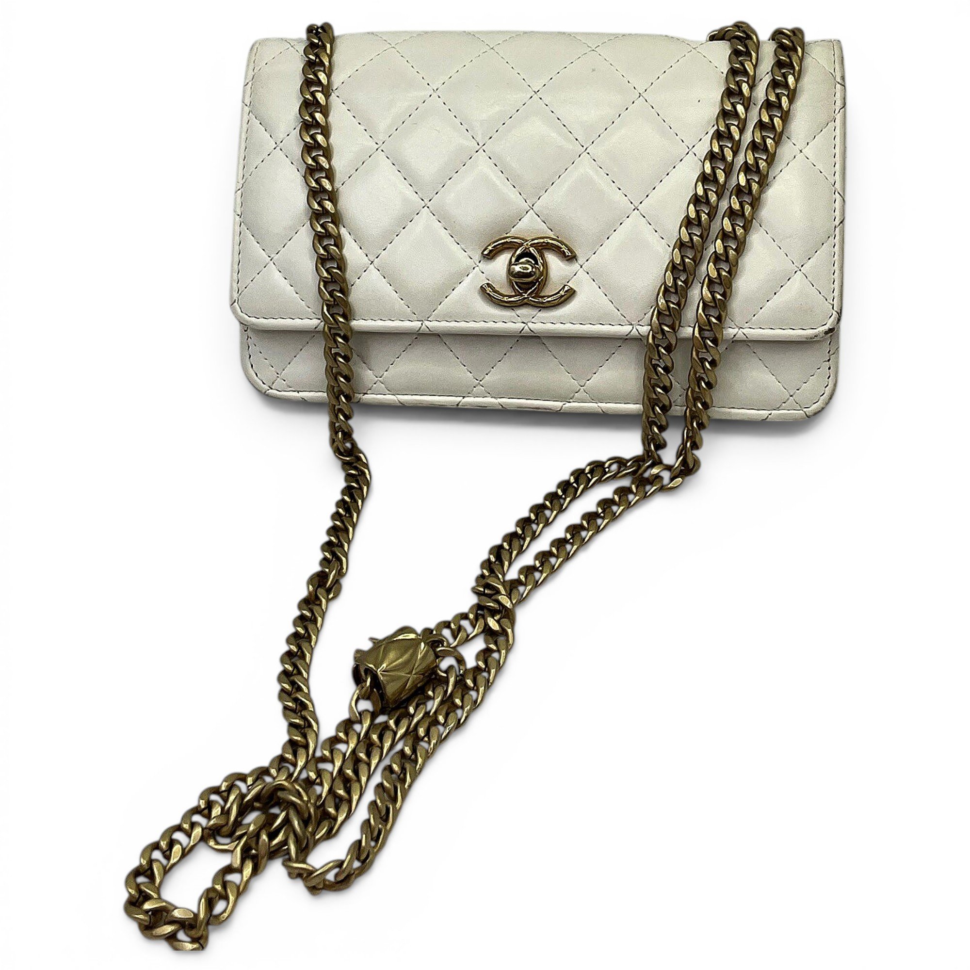 Trendy CC Flap leather handbag