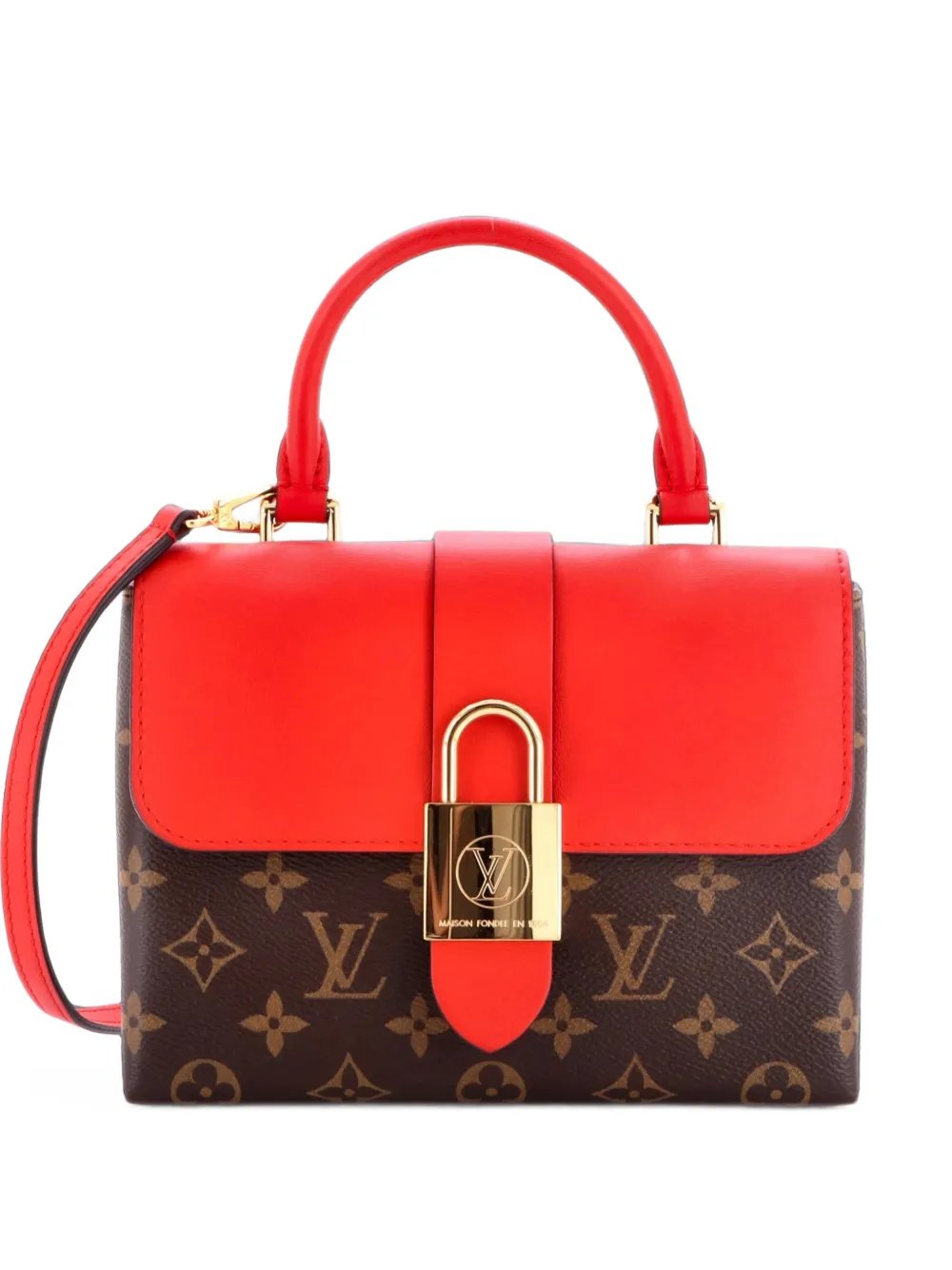 Locky Handbag Monogram Canvas with Leather BB satchel