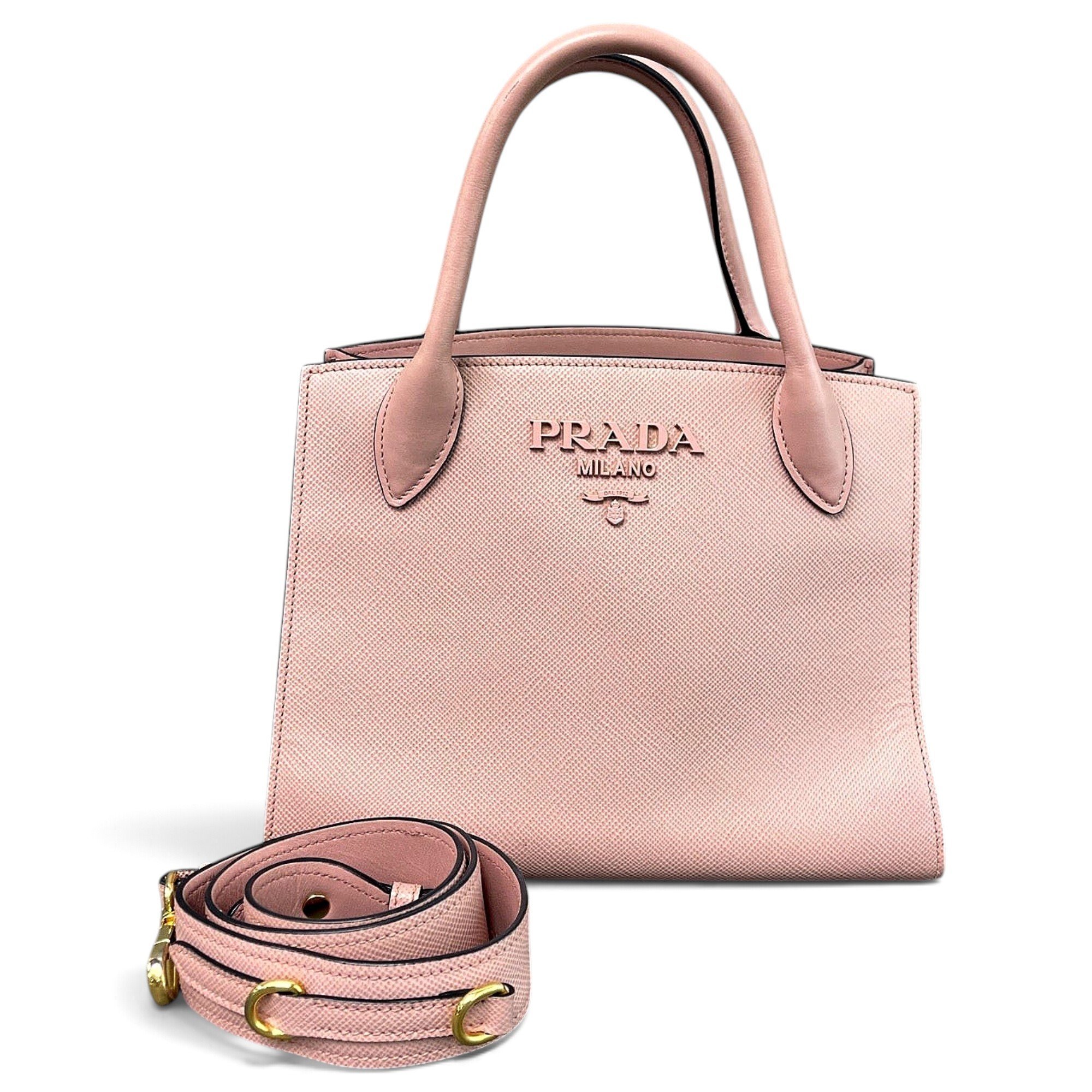 Monochrome leather handbag