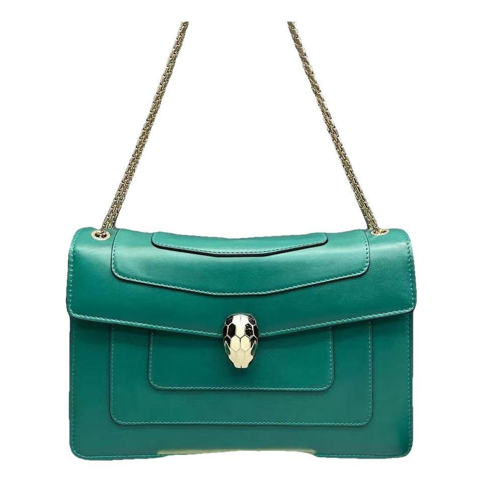Serpenti leather handbag