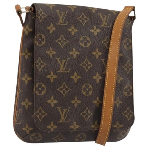 Musette cloth handbag