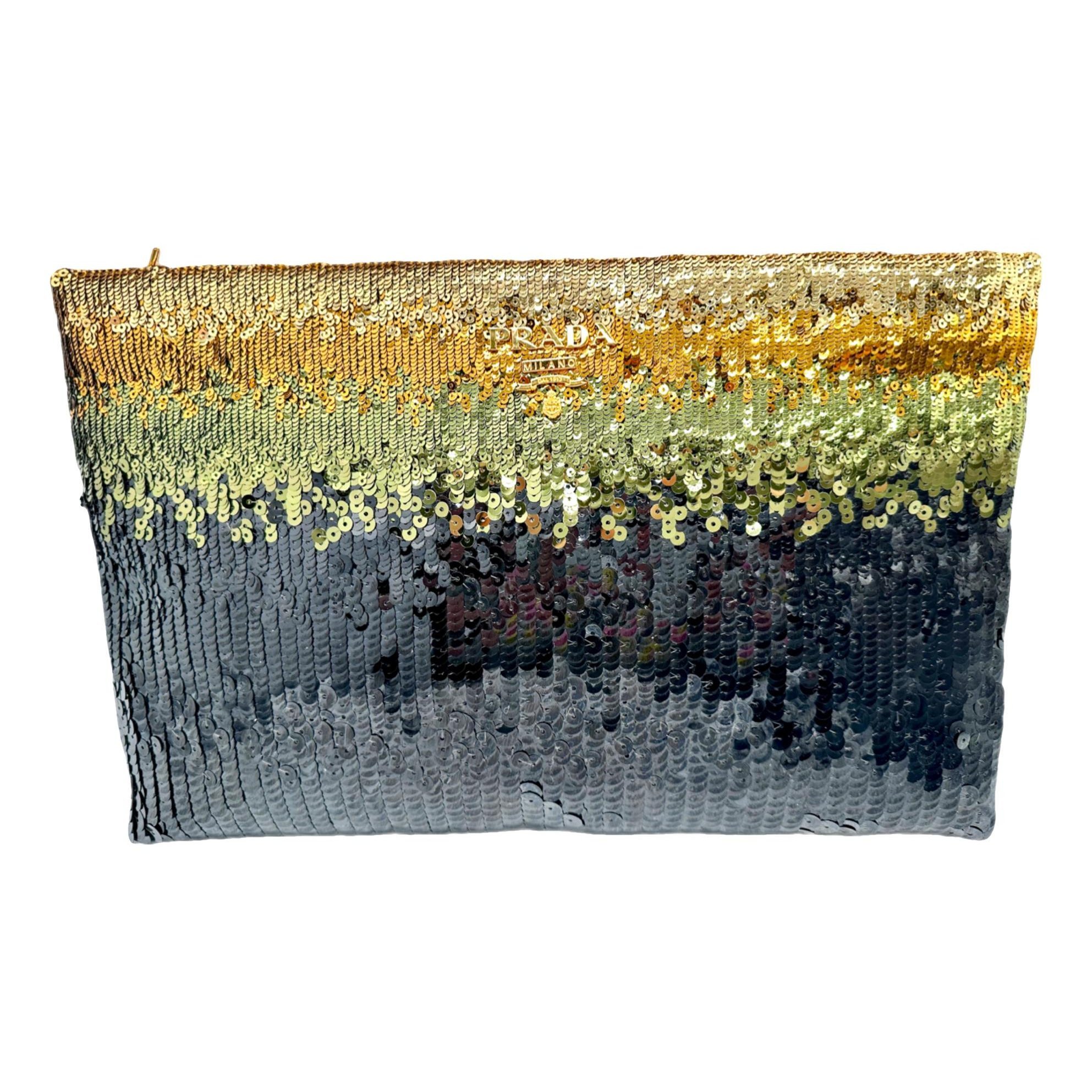 Elektra glitter clutch bag