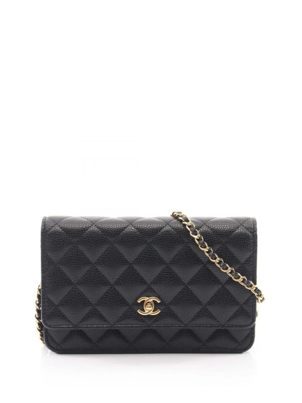 2021-2026 CC Quilted Caviar Wallet on Chain crossbody bag