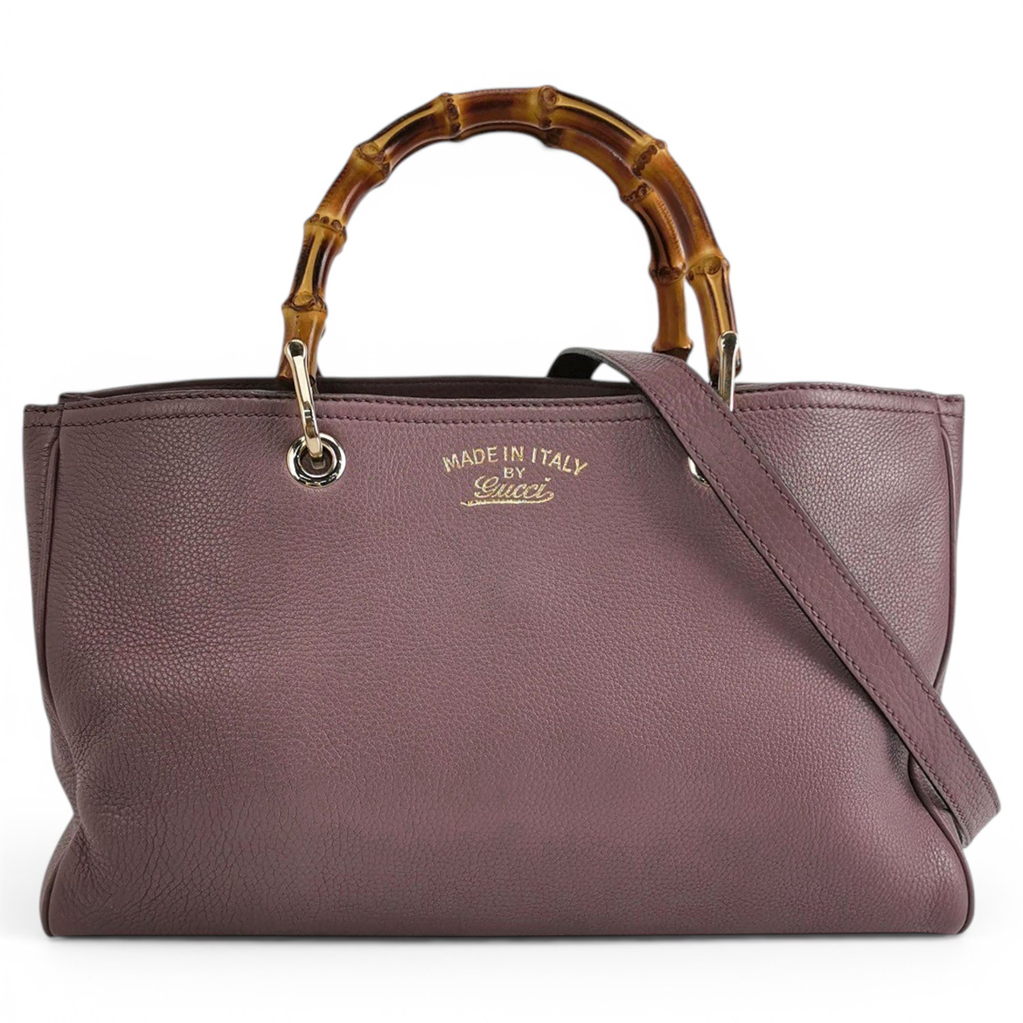 Bamboo Shopper leather handbag