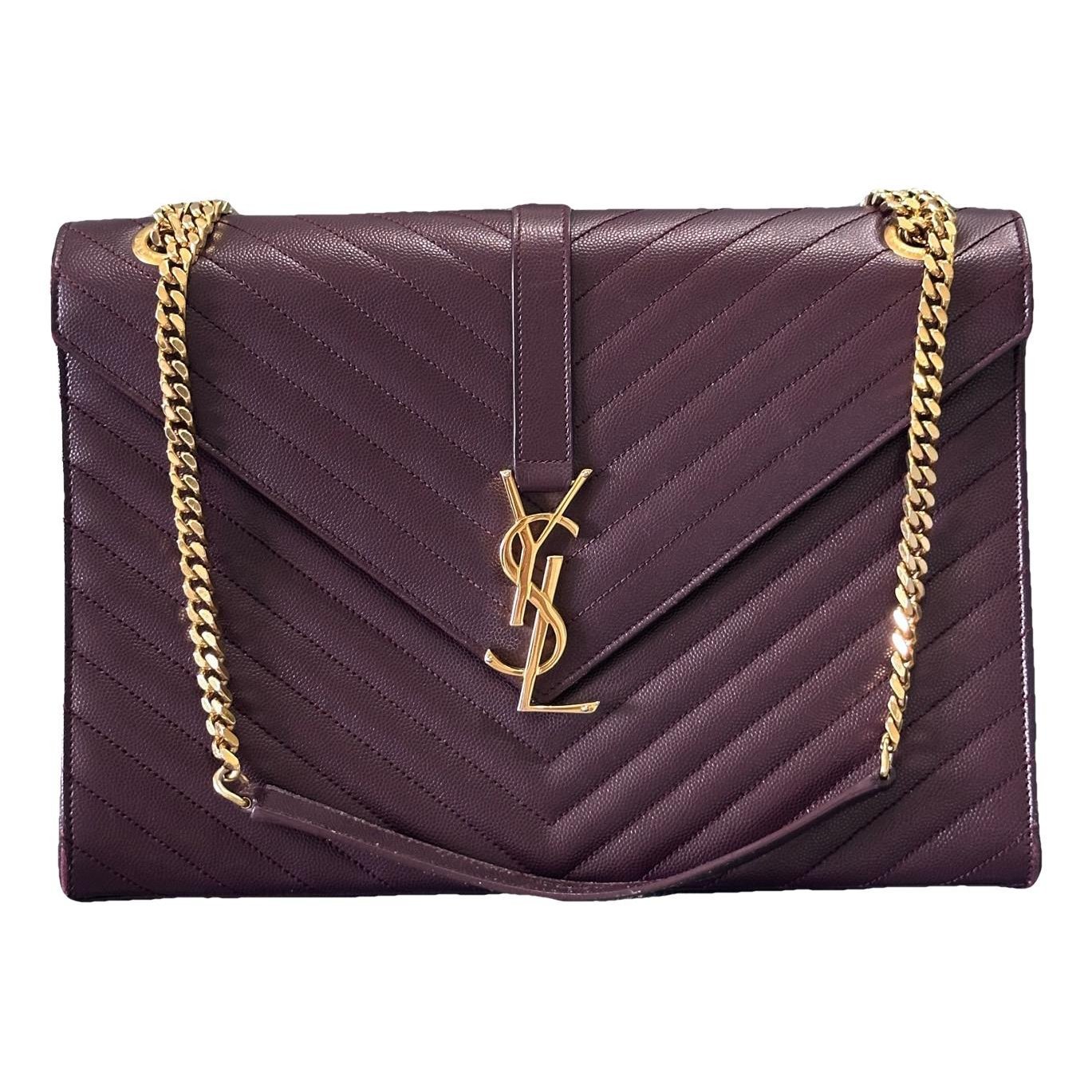 Envelope leather handbag