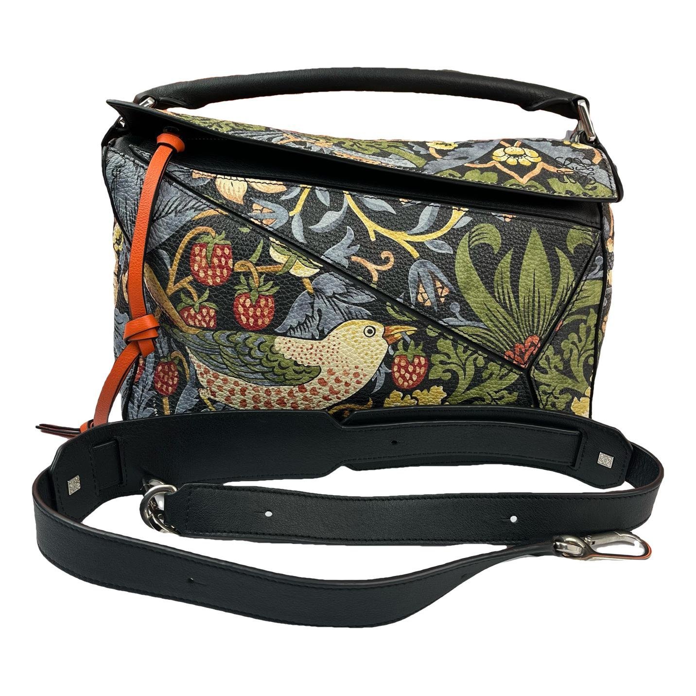 Puzzle leather handbag