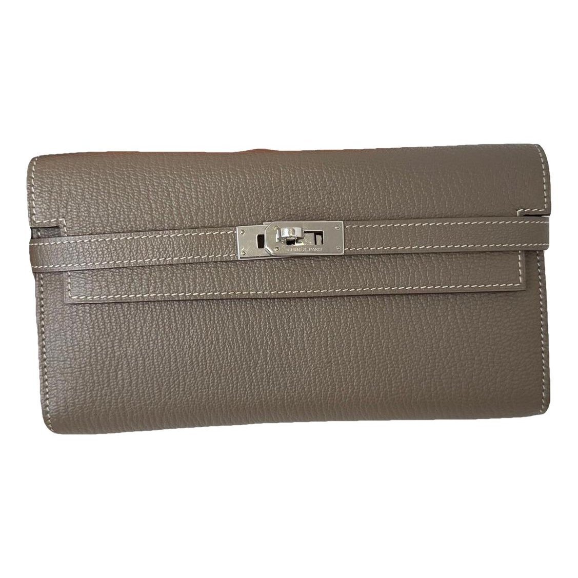Leather clutch bag
