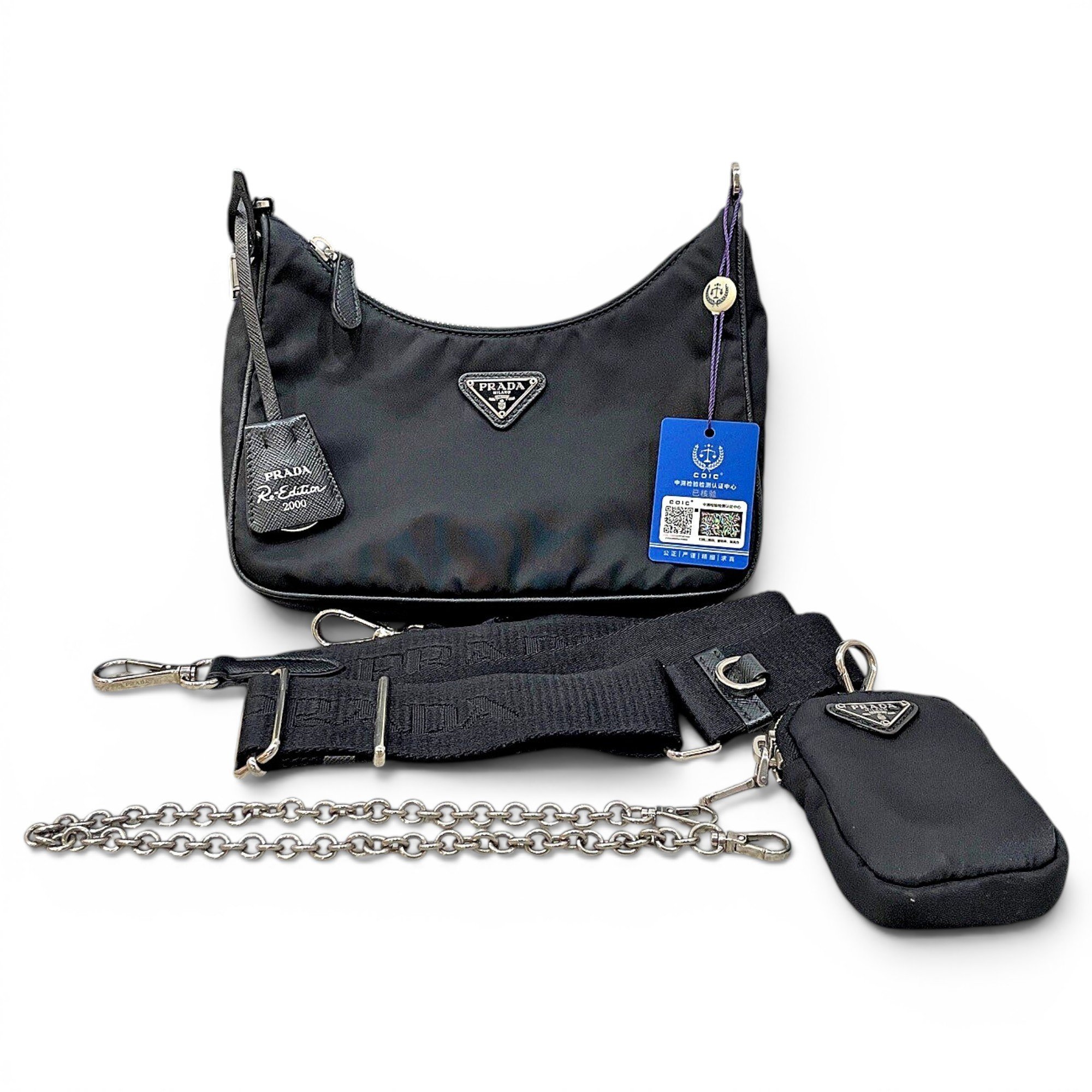 Re-edition leather handbag