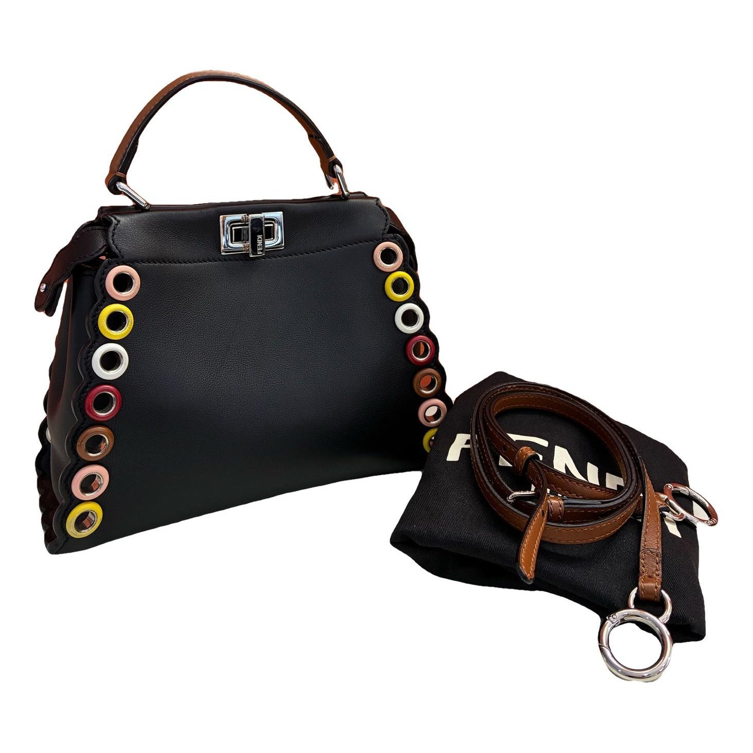 Peekaboo leather handbag