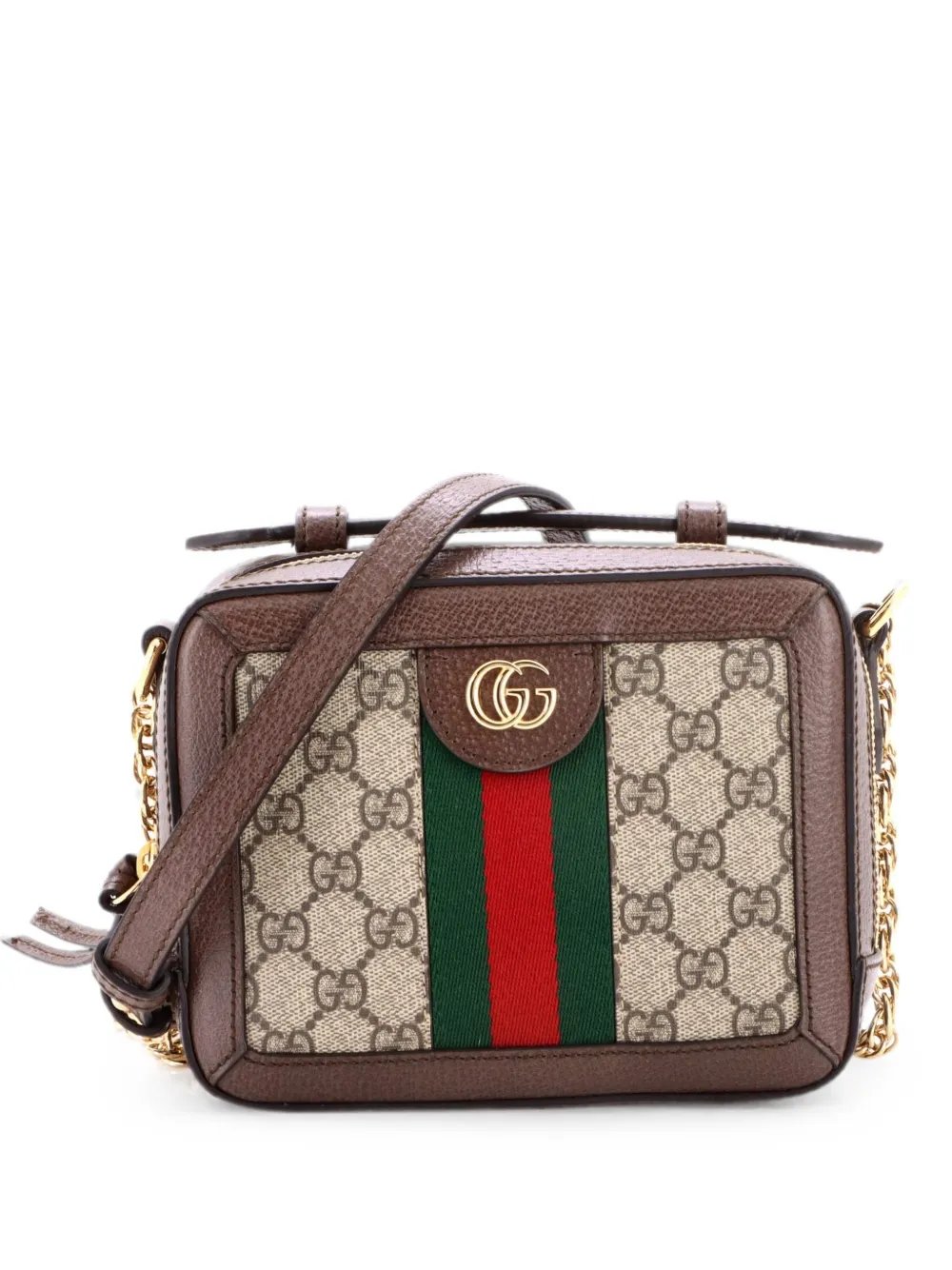 Ophidia Zip Around Camera Bag GG Coated Canvas Mini shoulder bag