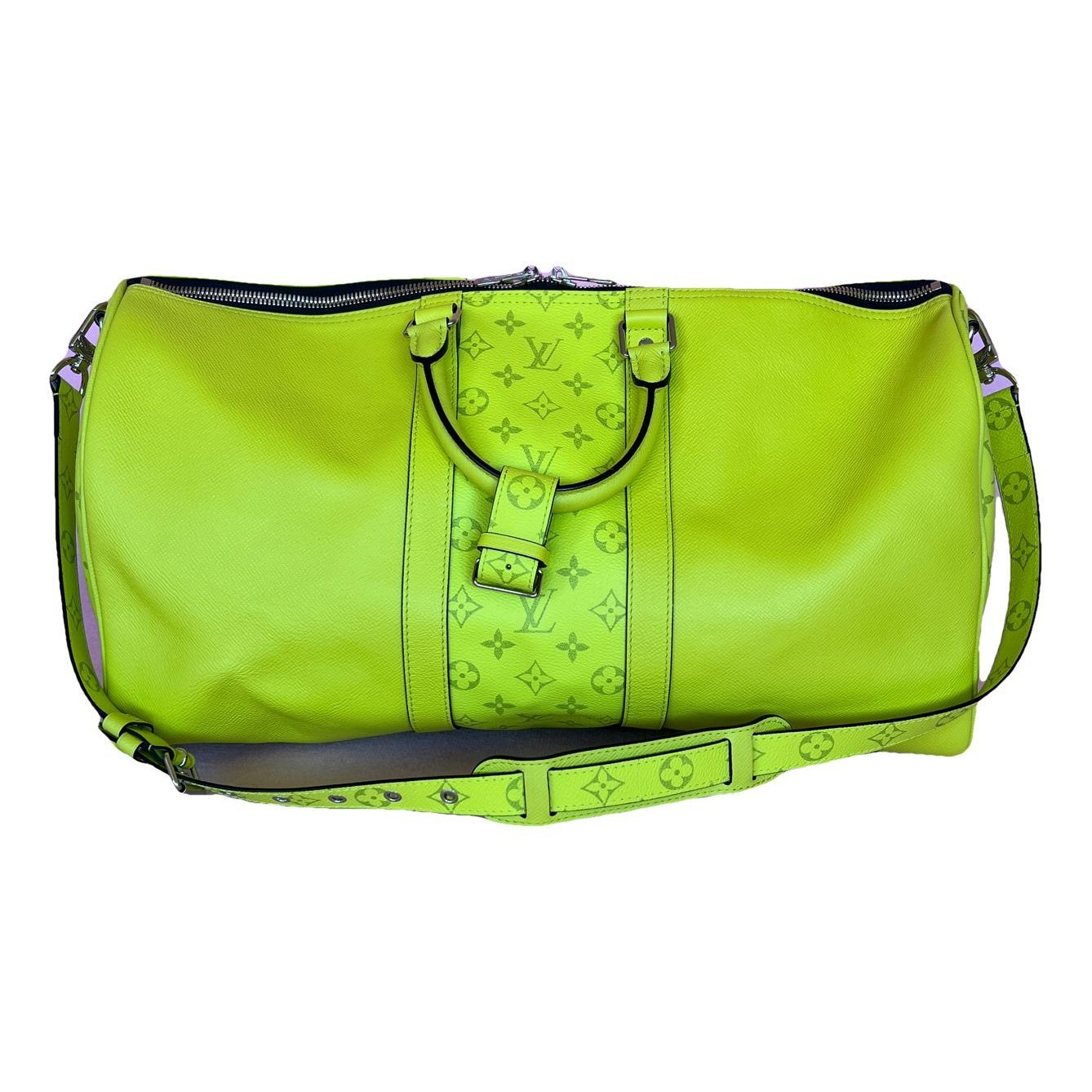 Keepall leather travel bag