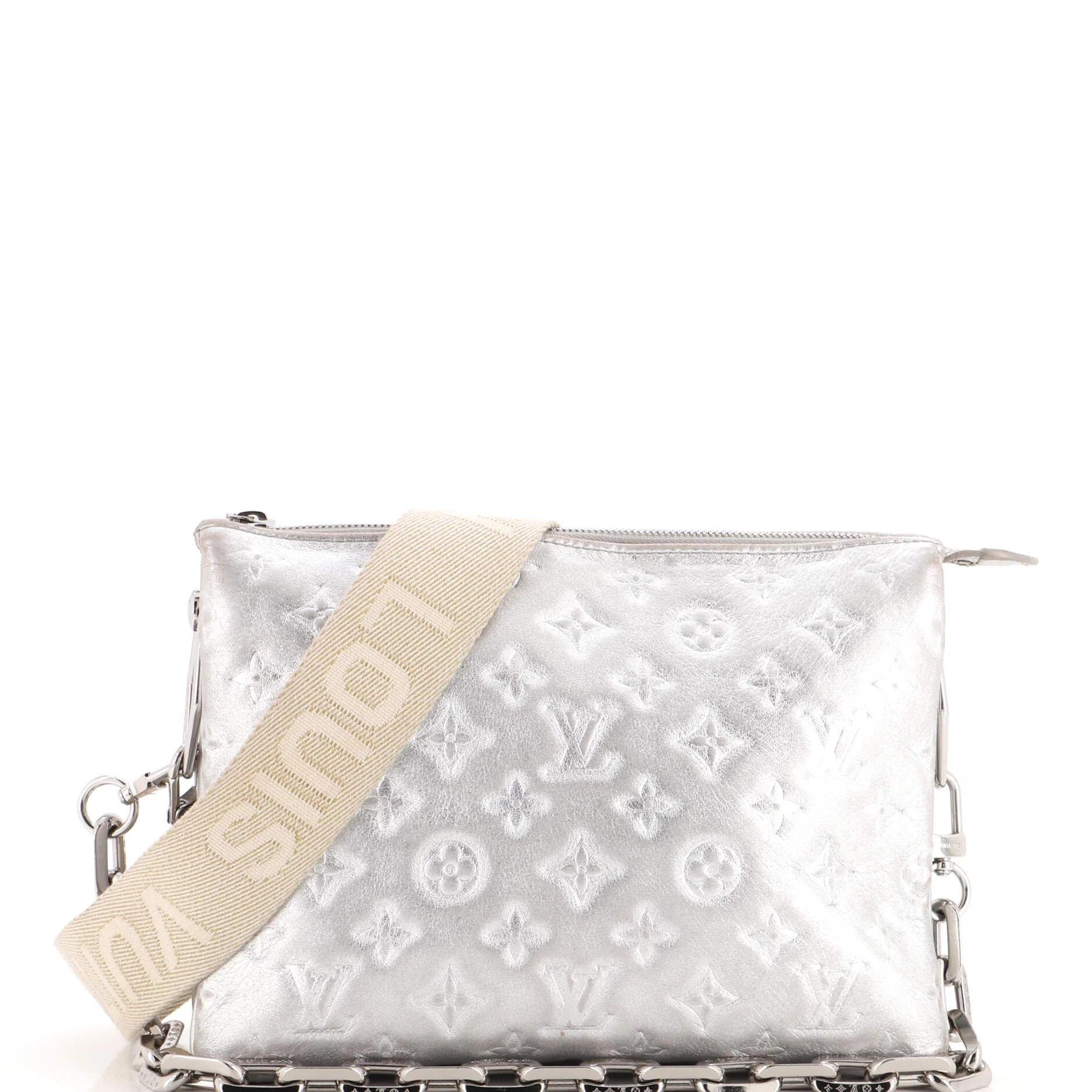 Coussin leather crossbody bag