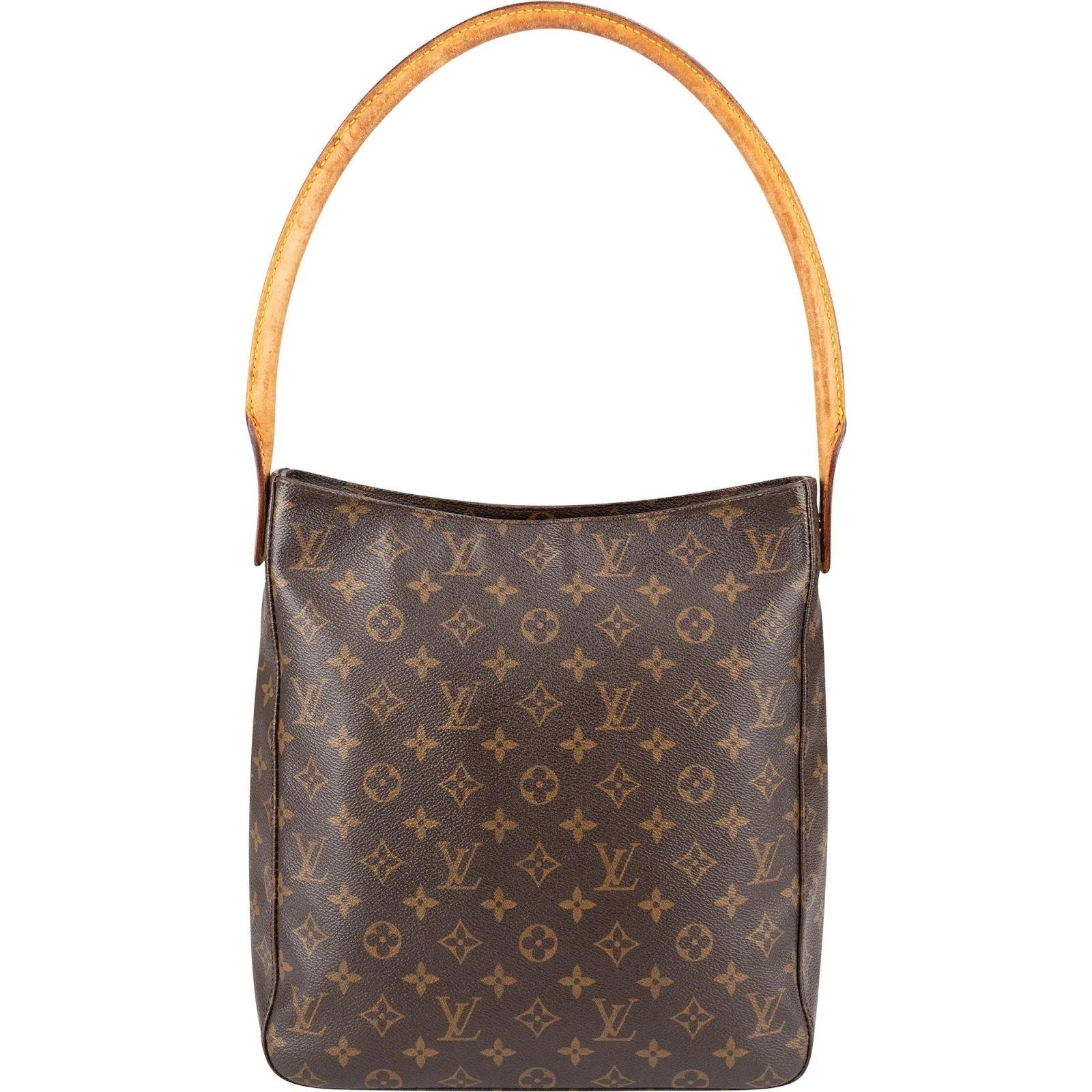 Looping leather handbag